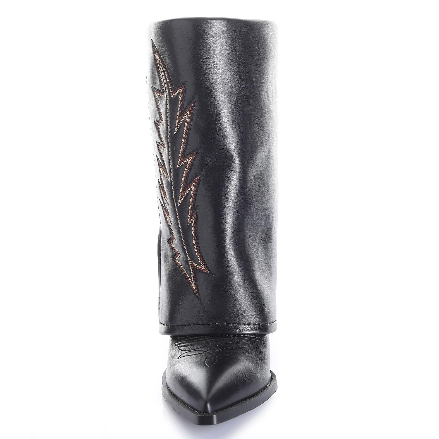 Bota Mujer Negro Via Uno 12513305-2