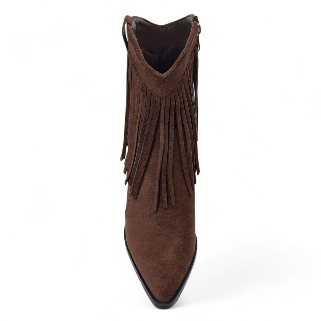 Botin Mujer Via Uno WestWinter Mustang Marron-2