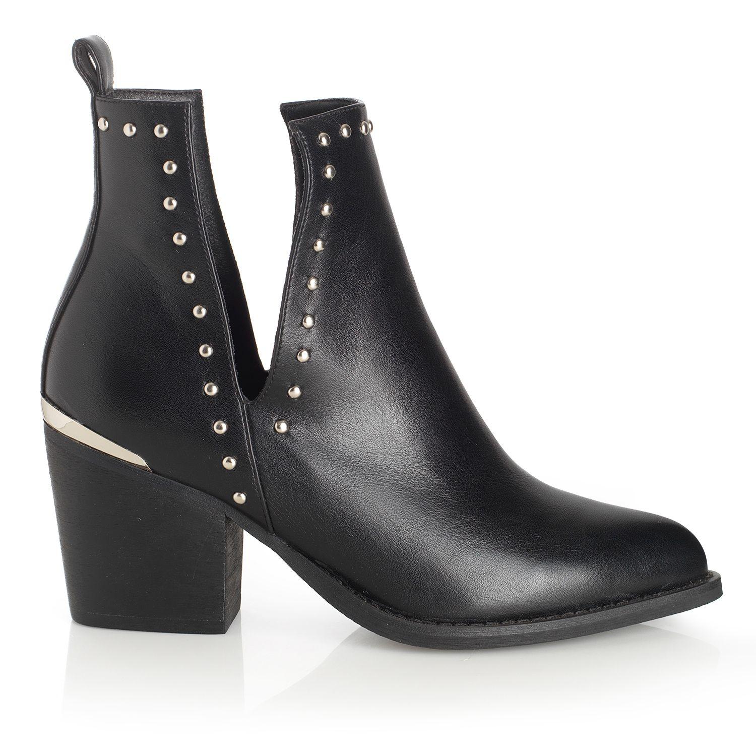 Botin Mujer Via Uno Negro 22612401-0