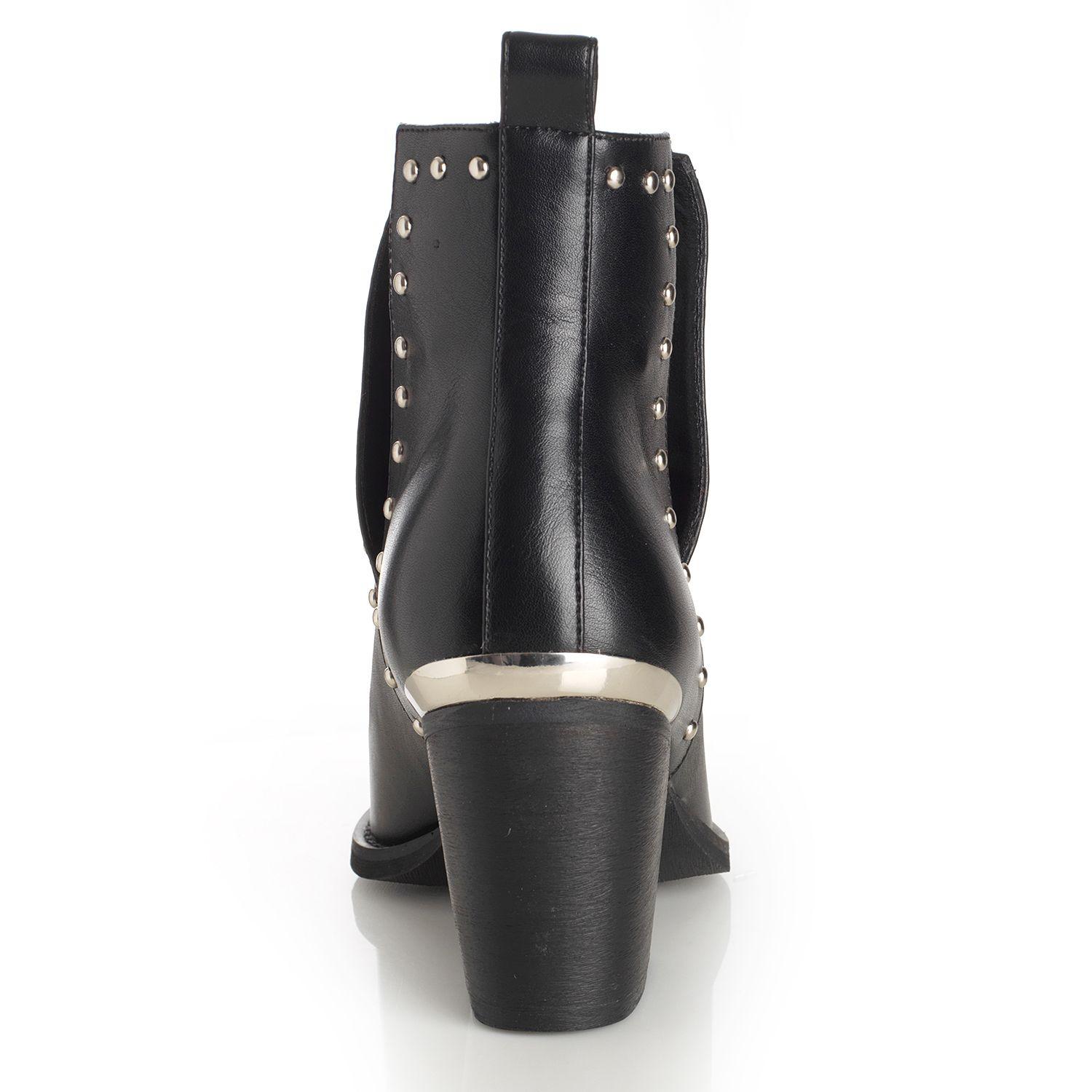 Botin Mujer Via Uno Negro 22612401-1