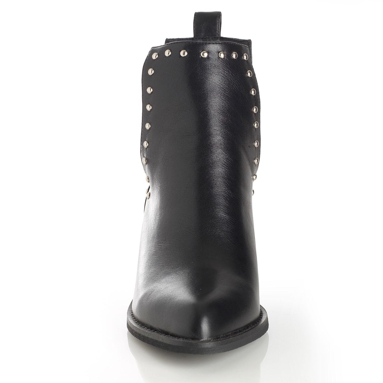 Botin Mujer Via Uno Negro 22612401-2