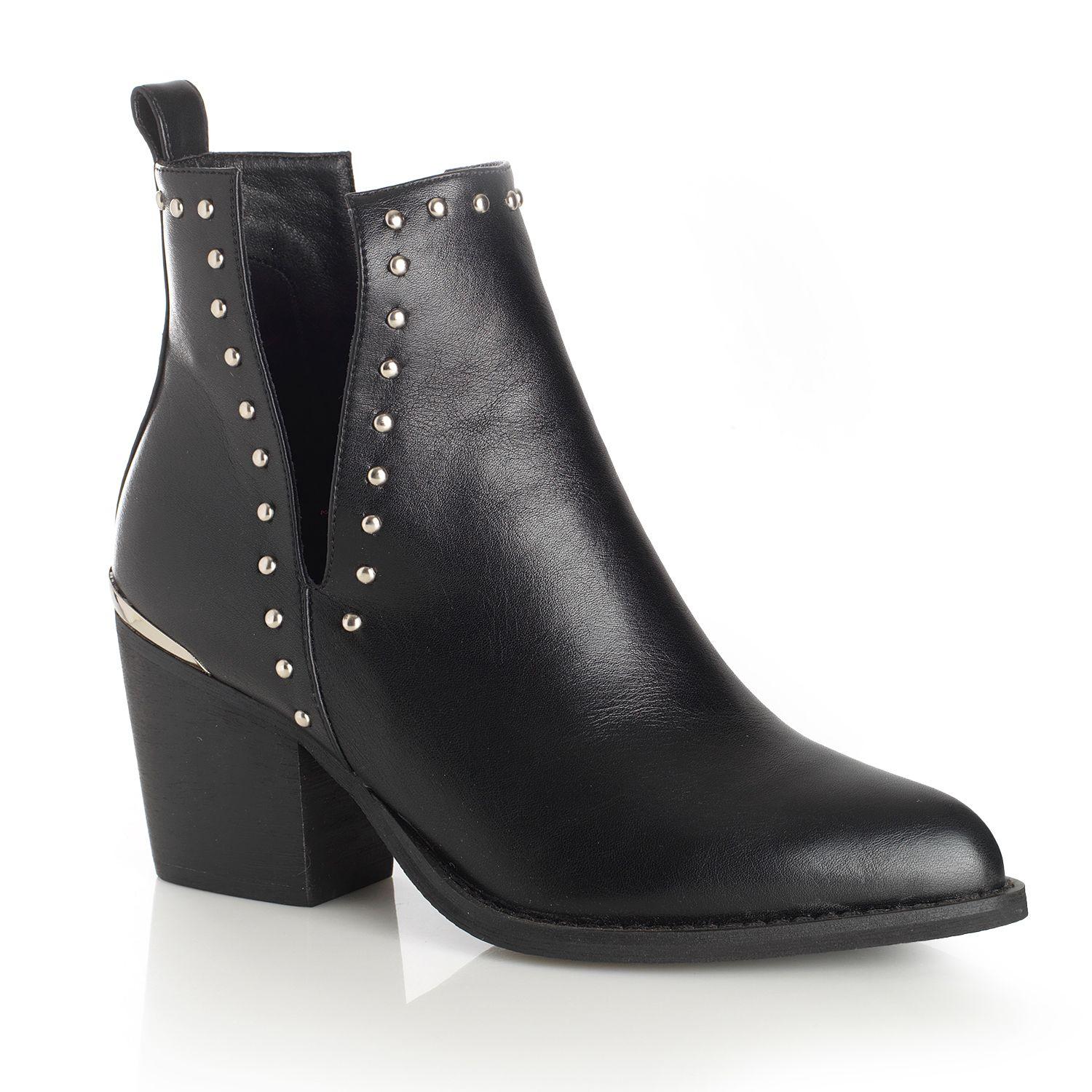 Botin Mujer Via Uno Negro 22612401-3