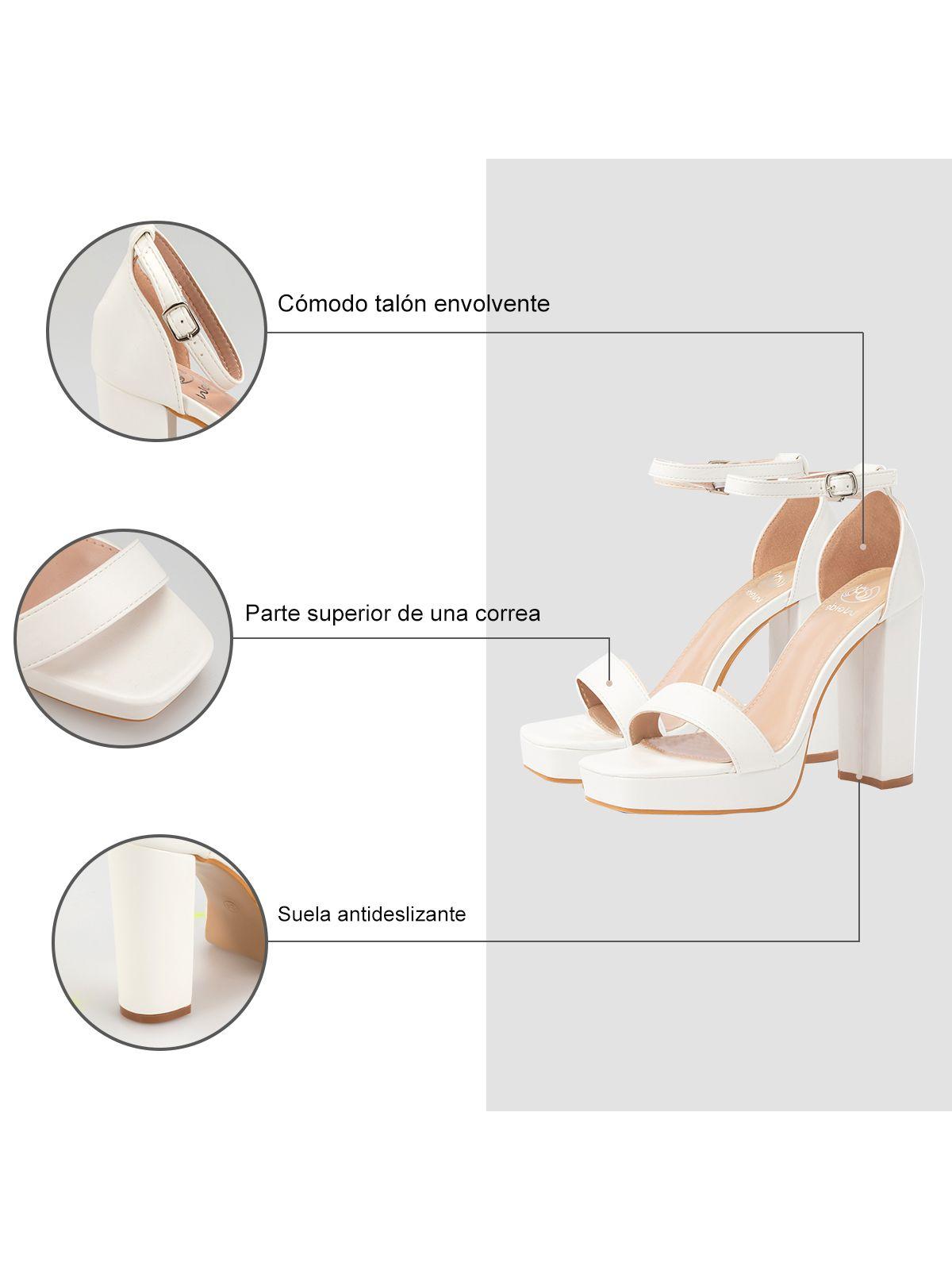 Sandalia Taco Fiesta Blanca Mujer Weide YOU189-7