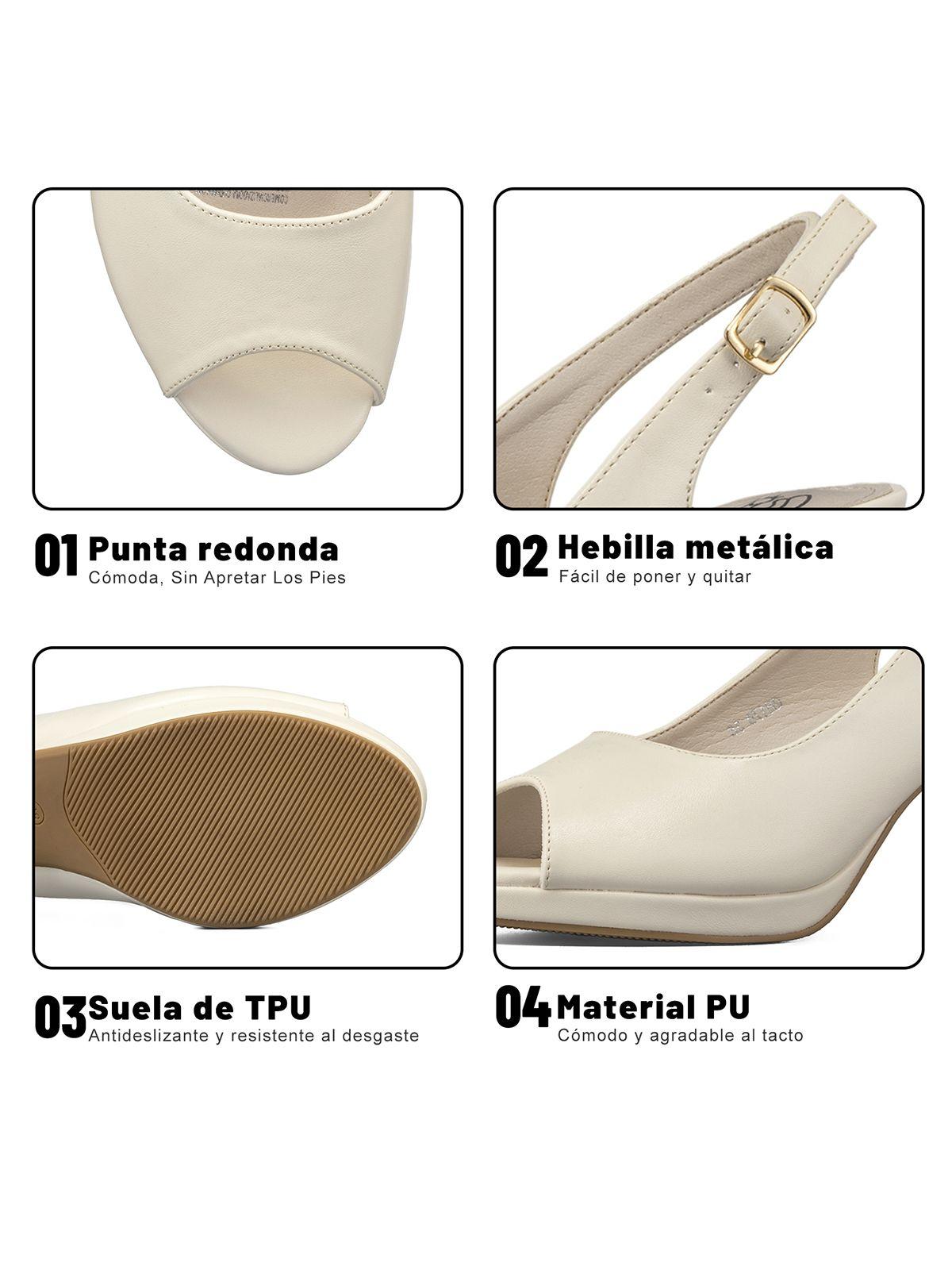 Zapato Elegante  Talón Libre  Peep Toe Mujer Weide GH170-8