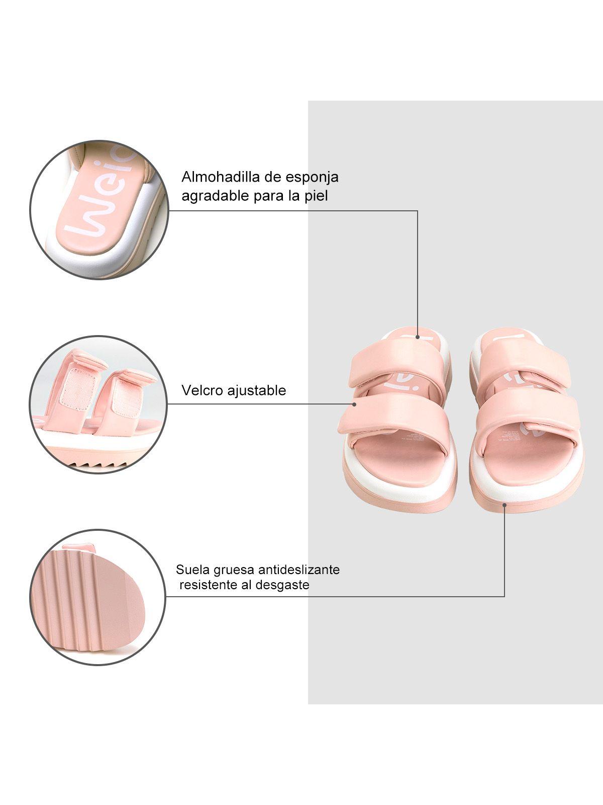 Sandalia Plataforma Rosado Casual GH99 Weide-5