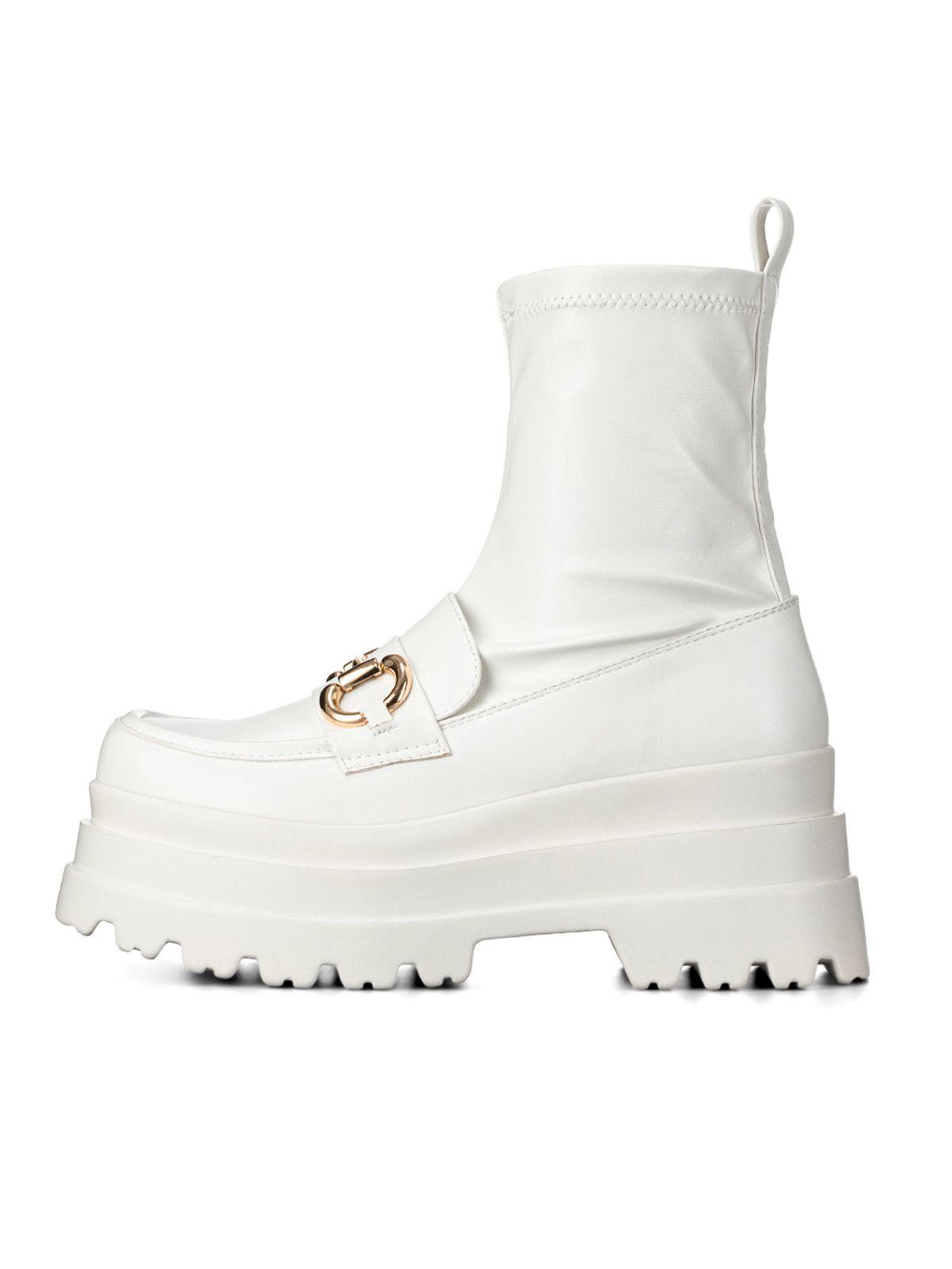 Botin Blanco Casual Mujer Weide CZY578-4