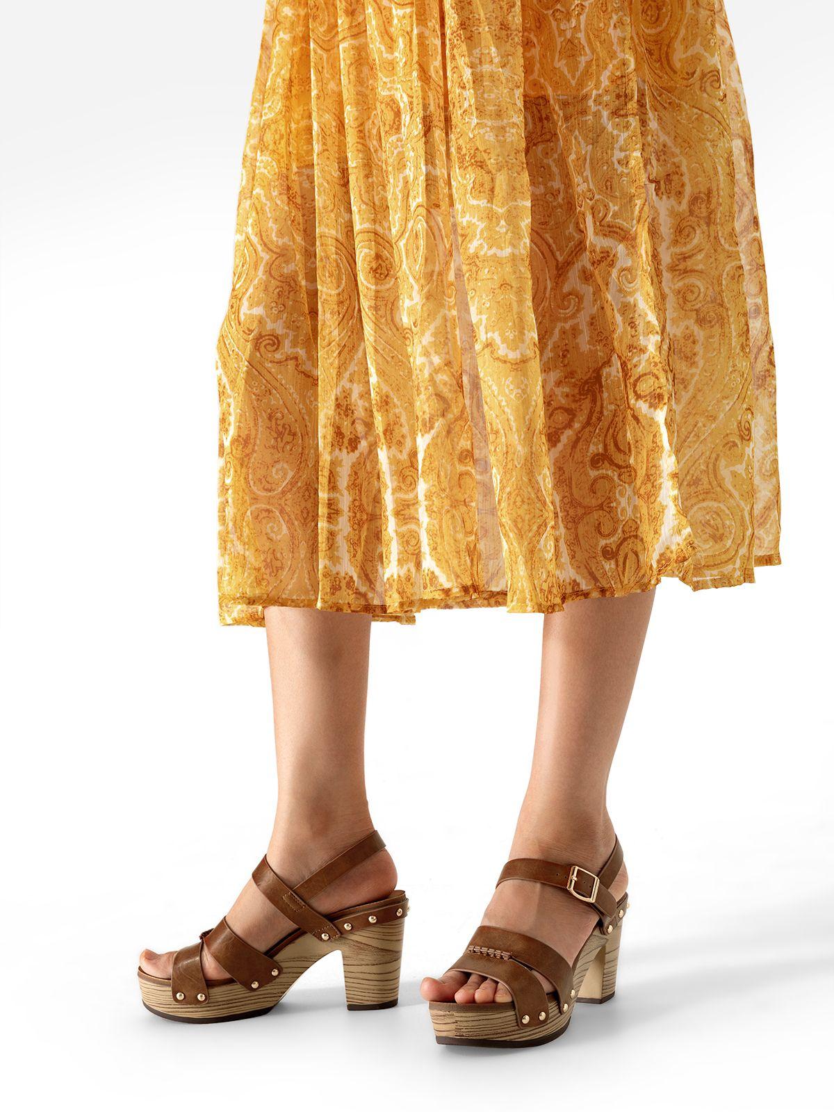 Sandalia Casual Taco Grueso Vintage Mujer Weide JS81-2