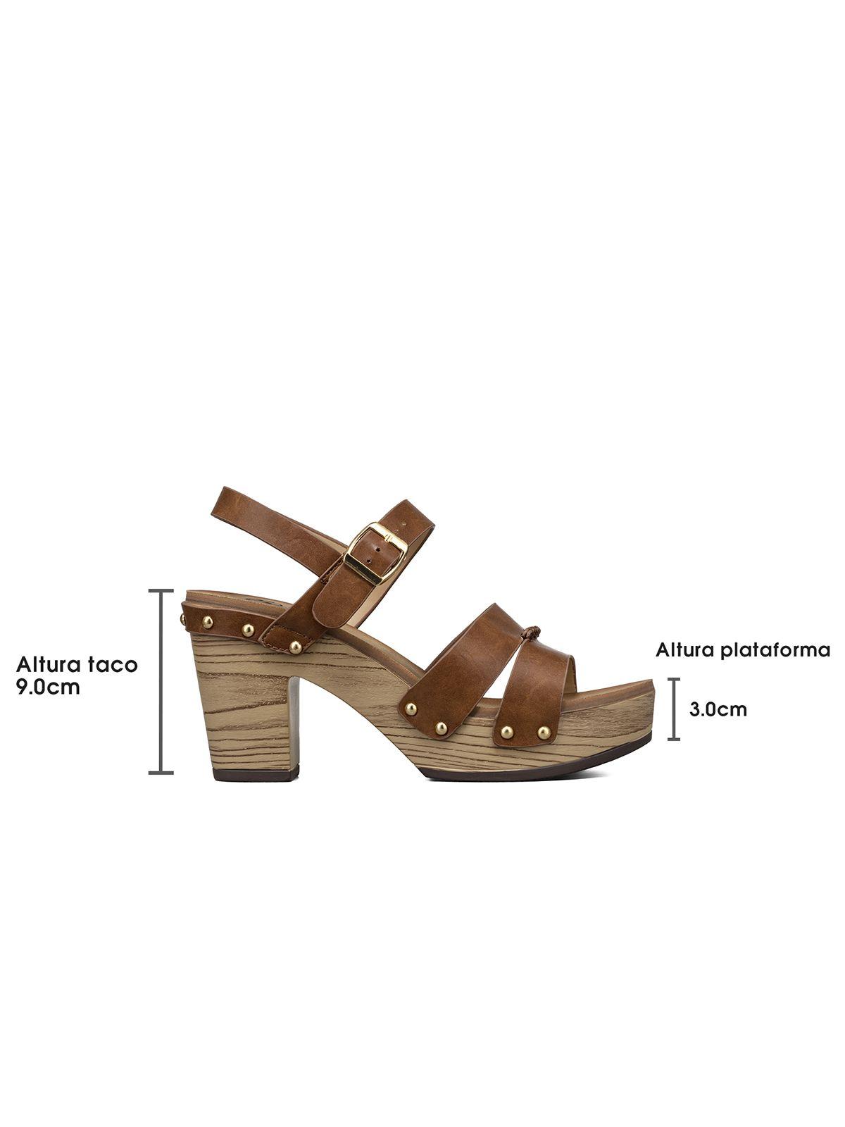 Sandalia Casual Taco Grueso Vintage Mujer Weide JS81-5