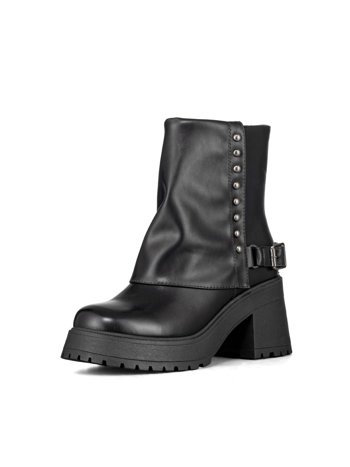 Botin Casual Mujer Negro Eco Cuero Comodo Weide CZY606-0