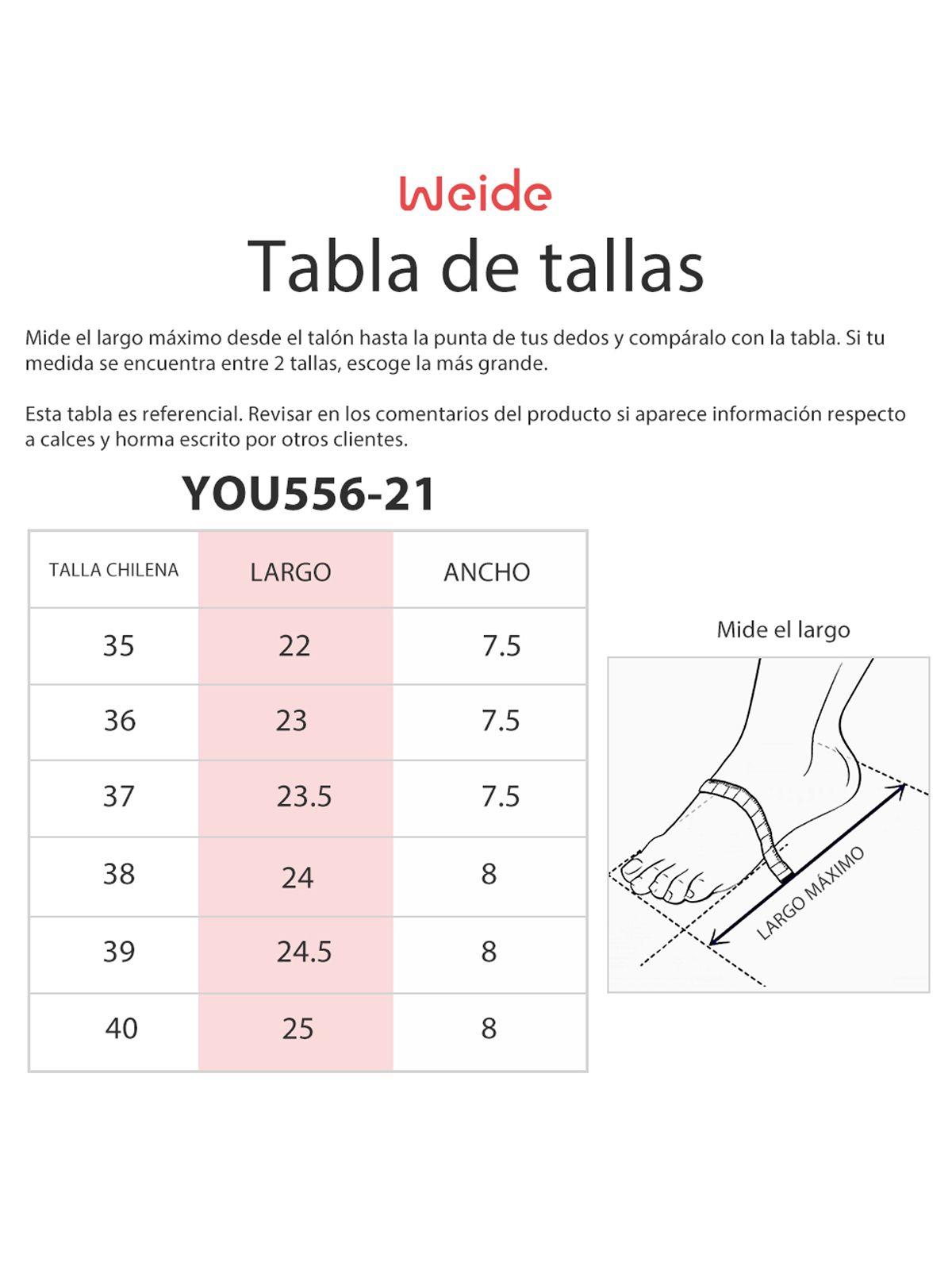 Sandalia Taco Negro Fiesta YOU556-21 Weide-3