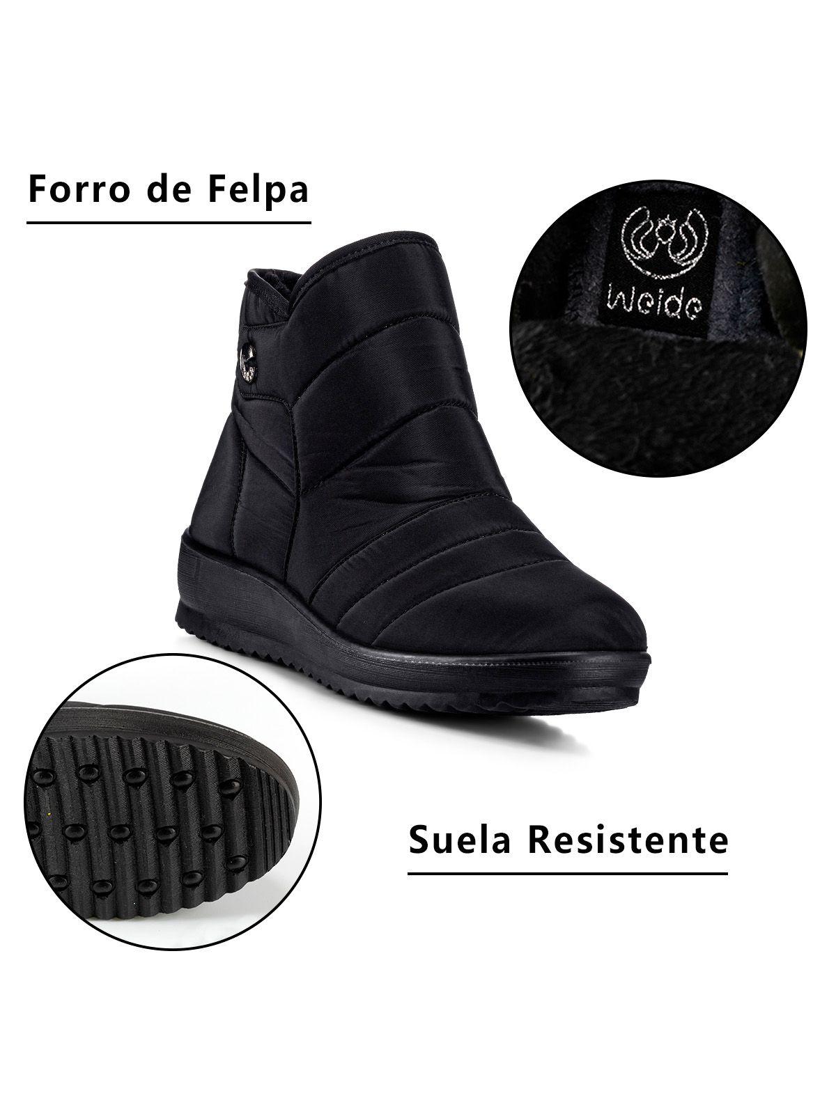 Botin Negro Casual Mujer Weide TFA189-5