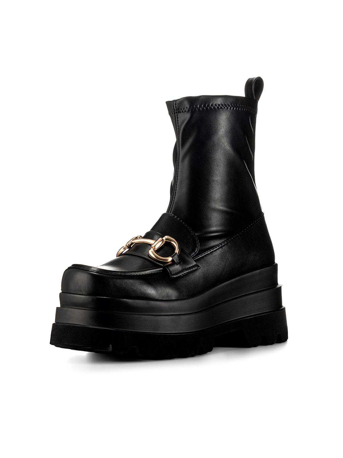 Botin Negro Casual Mujer Weide CZY578-0