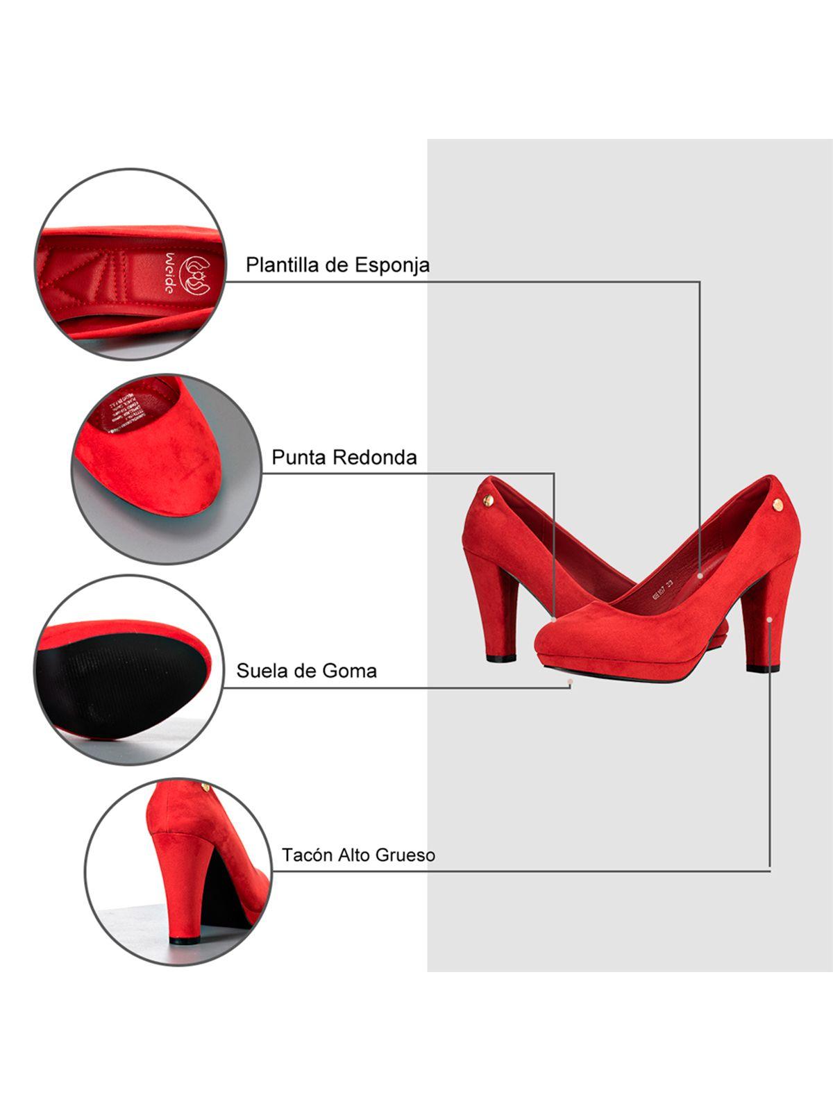 Zapatos Rojo Casual Mujer Weide GH107-6
