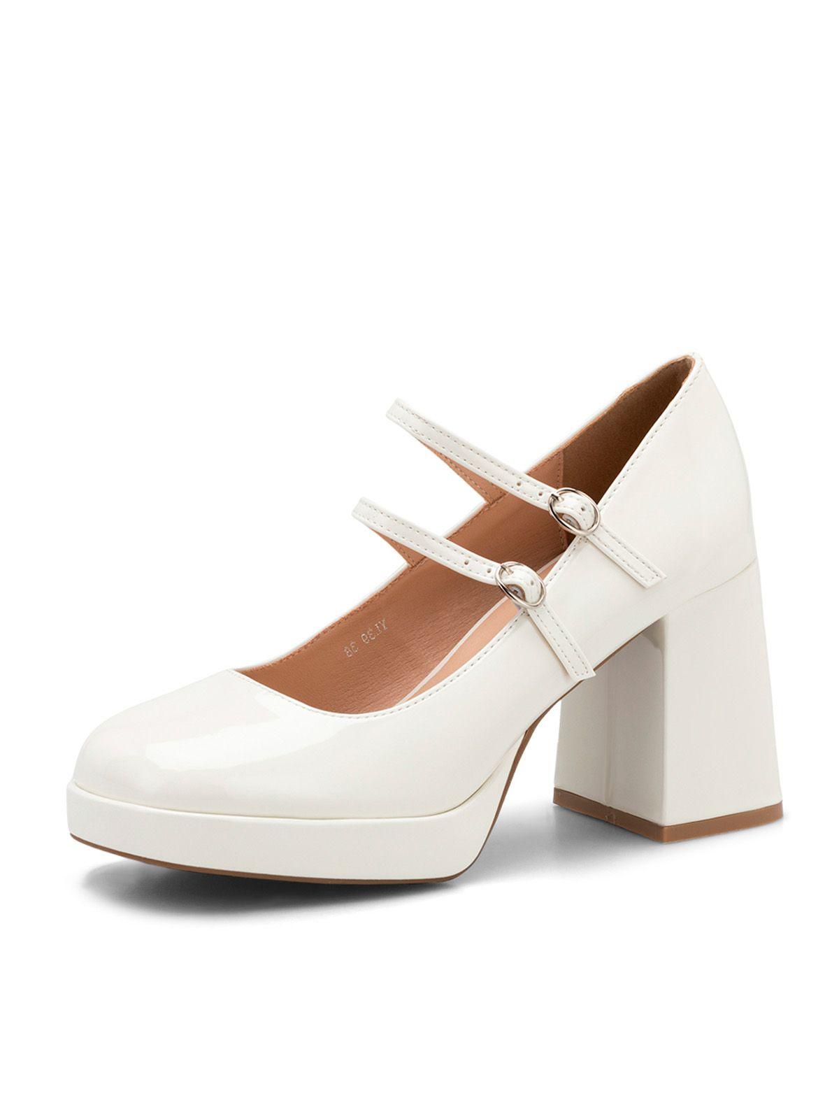 Zapato Taco Blanco Casual YL39 Weide-0