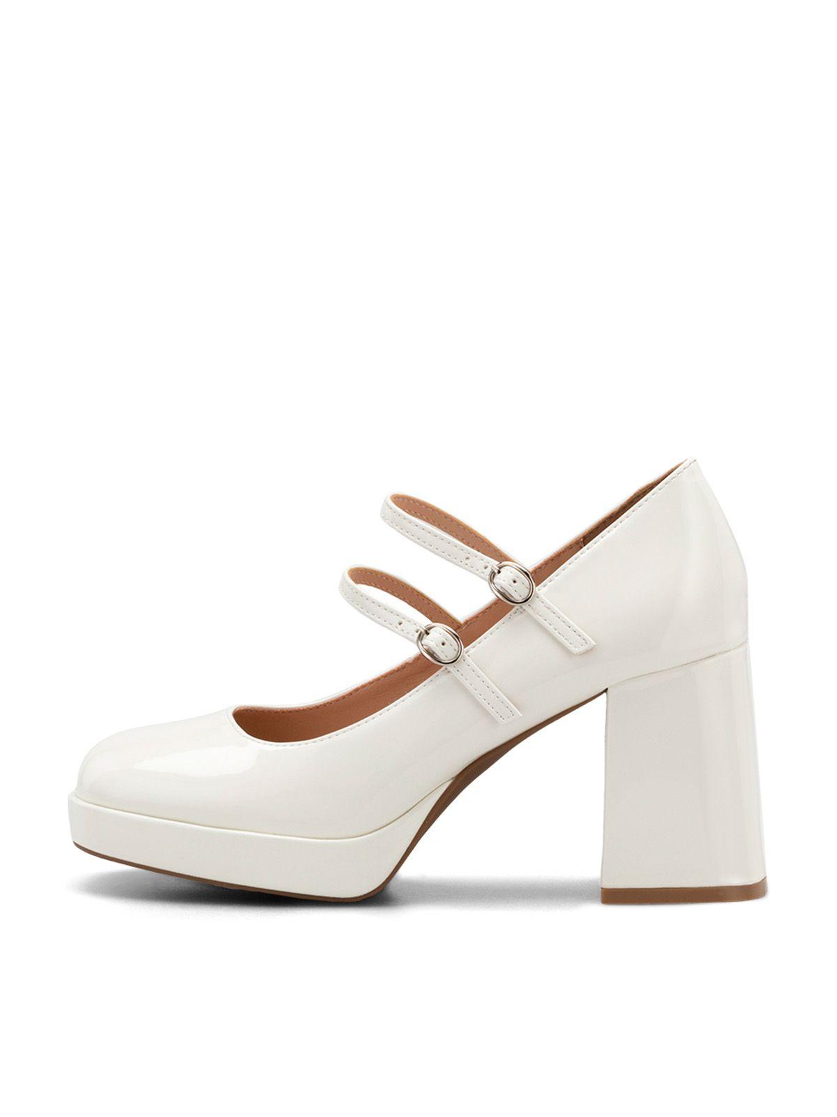 Zapato Taco Blanco Casual YL39 Weide-1