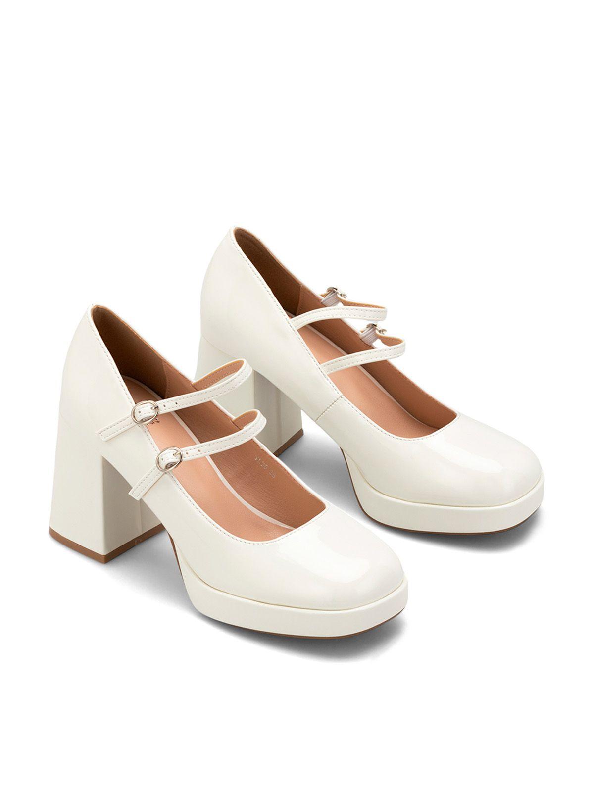 Zapato Taco Blanco Casual YL39 Weide-2