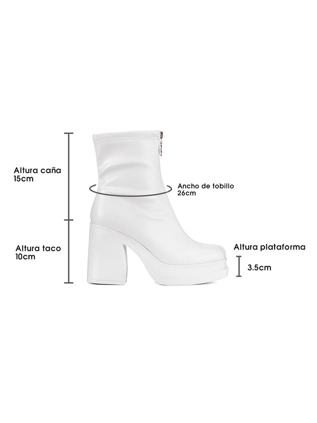 Botin Blanco Casual Mujer Weide CZY571-5