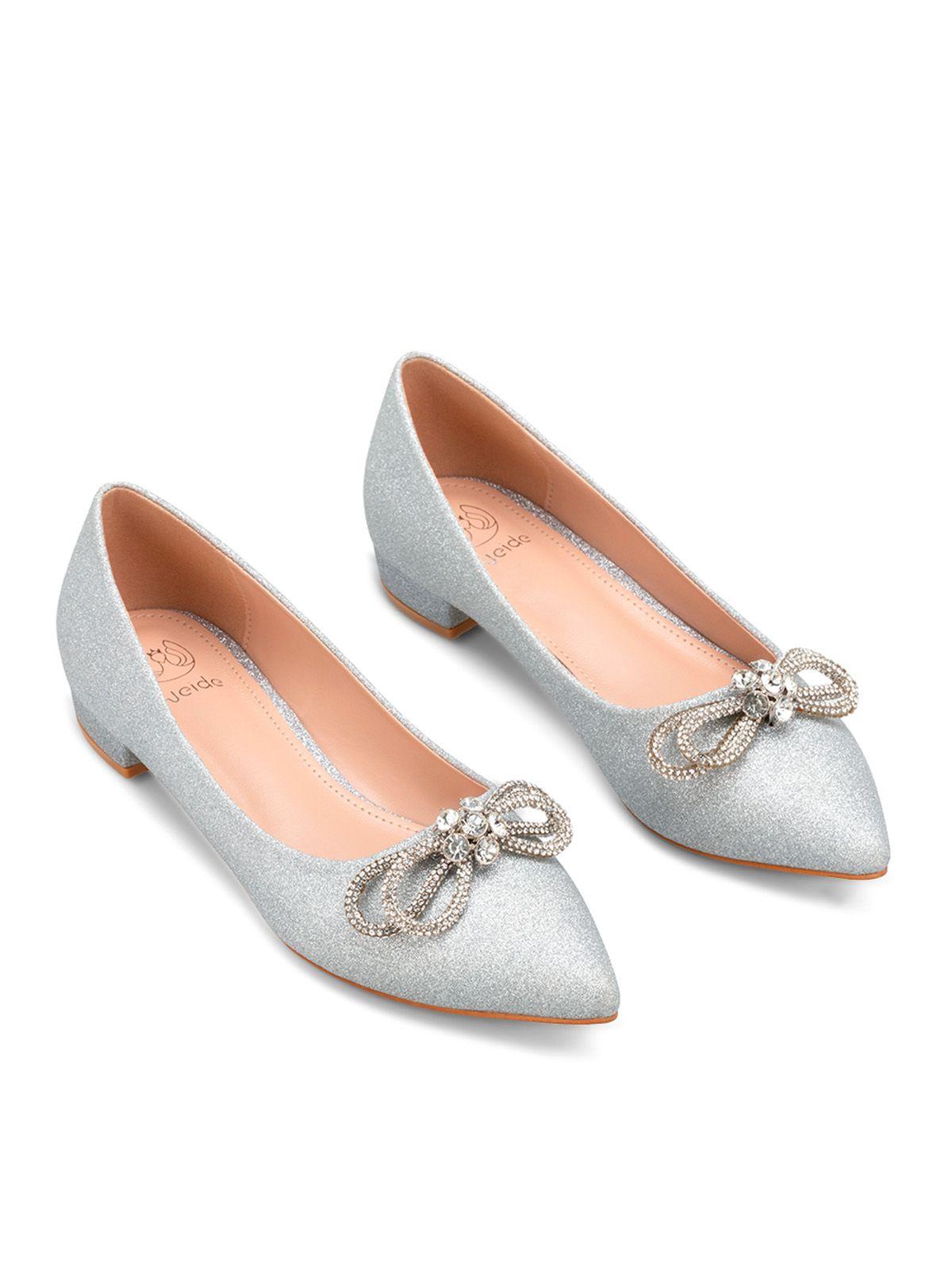 Zapato Taco Plateado Fiesta QIU315 Weide-2