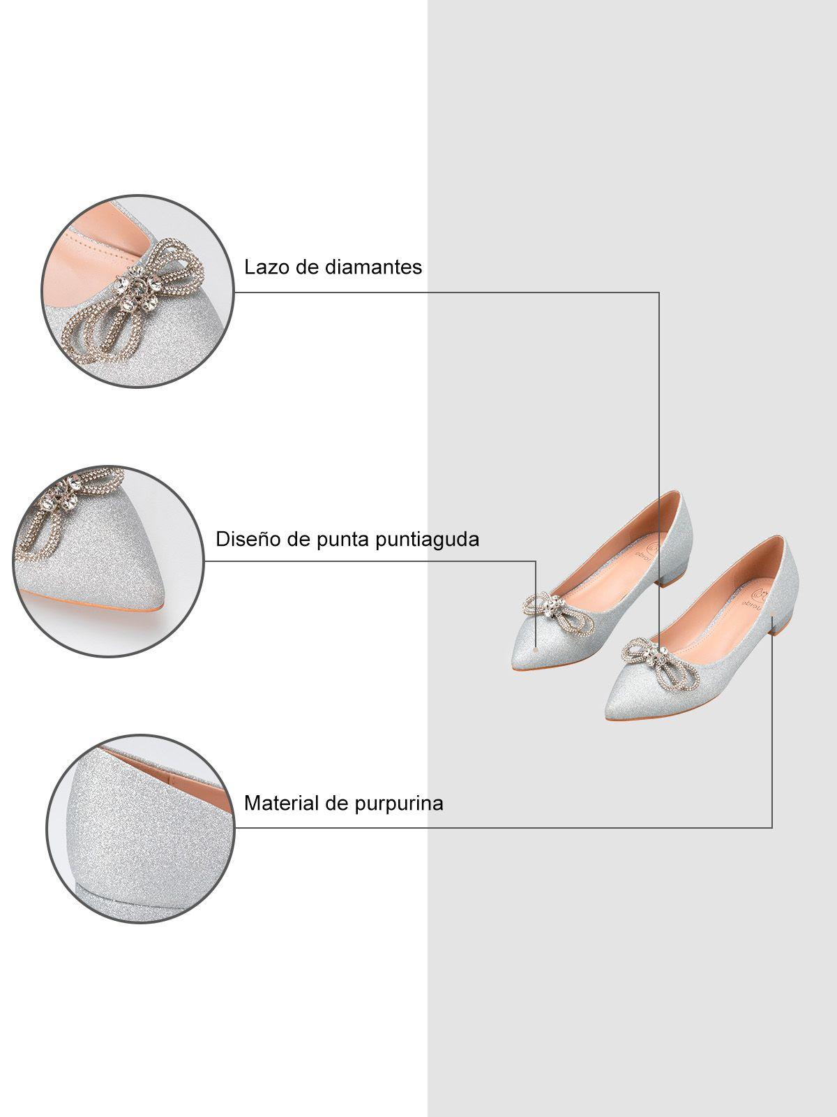 Zapato Taco Plateado Fiesta QIU315 Weide-5