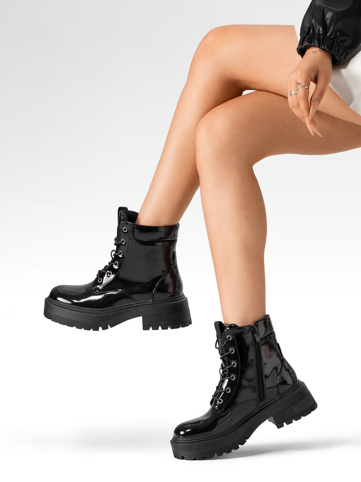 Botin Mujer Casual Charol Vintage Weide CZY607-1
