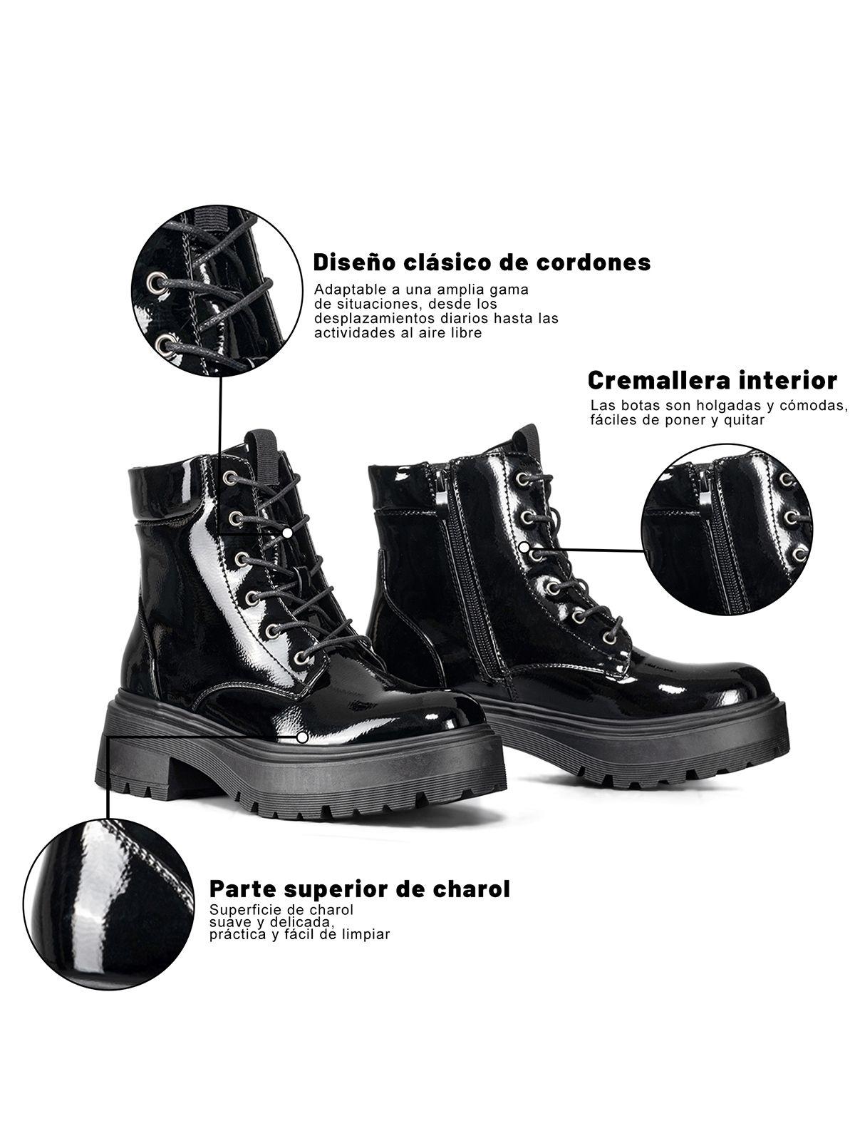 Botin Mujer Casual Charol Vintage Weide CZY607-6