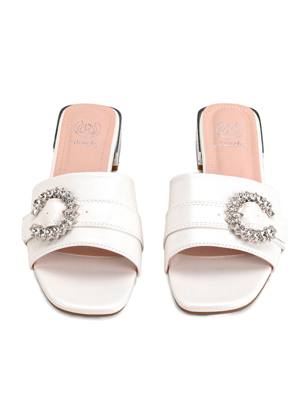 Sandalia Taco Blanco Casual QIU306 Weide-2