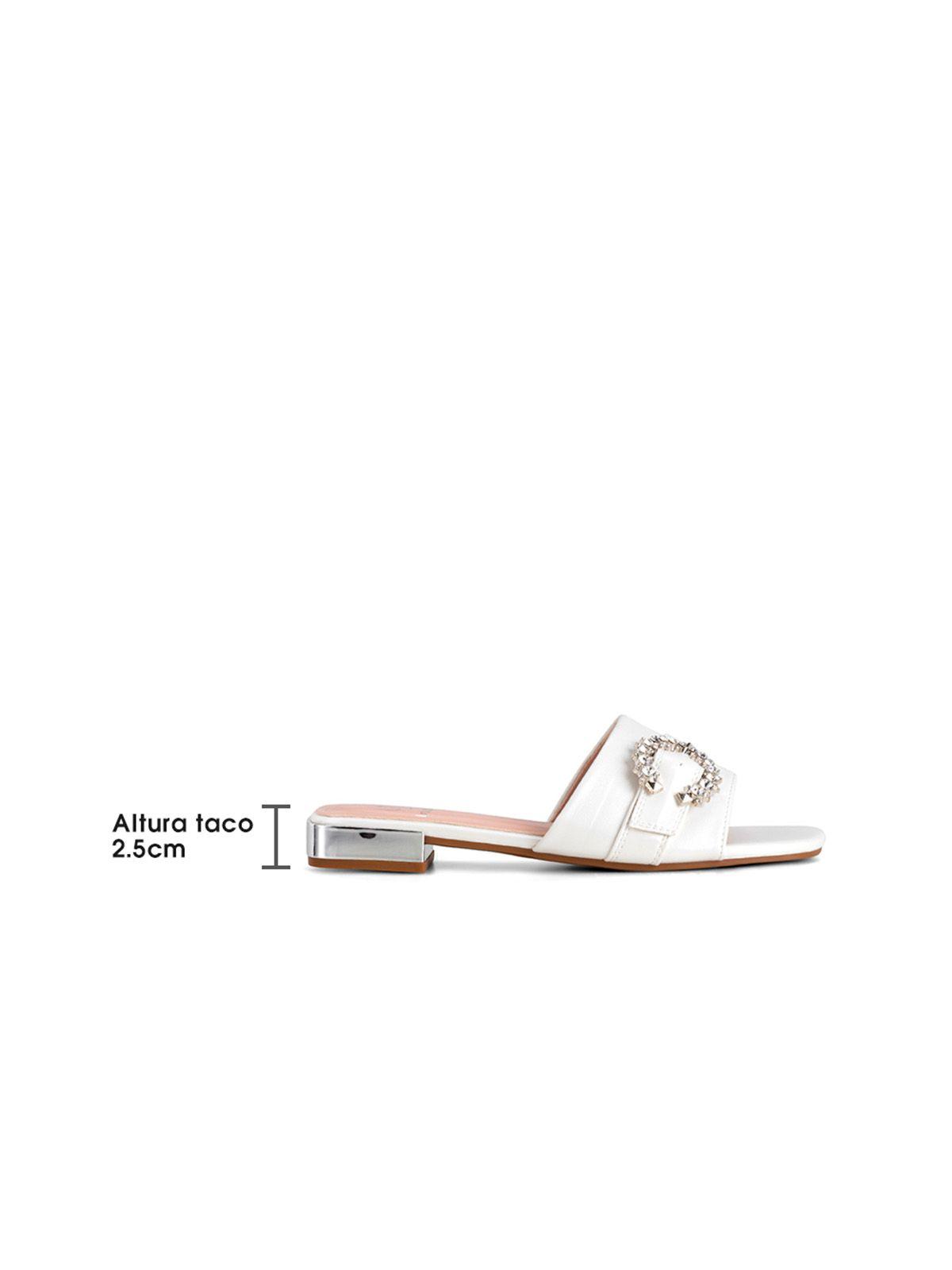 Sandalia Taco Blanco Casual QIU306 Weide-4