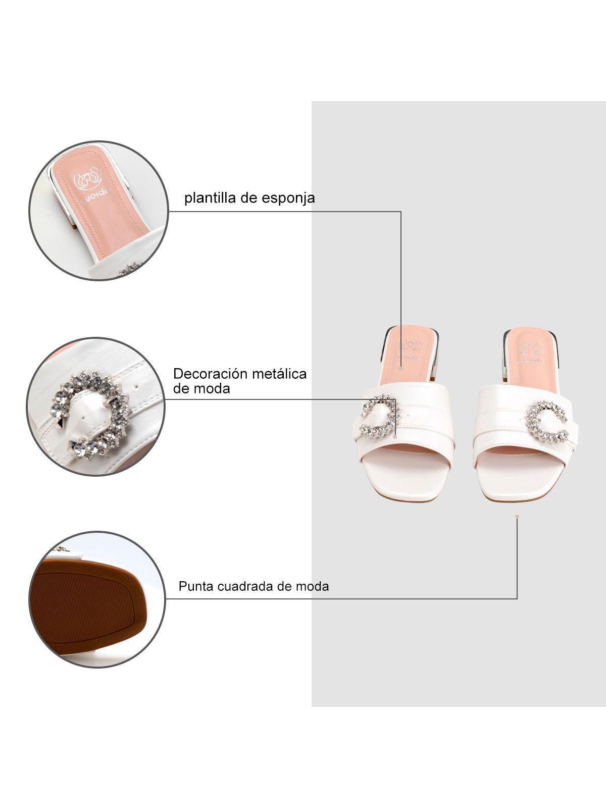 Sandalia Taco Blanco Casual QIU306 Weide-5