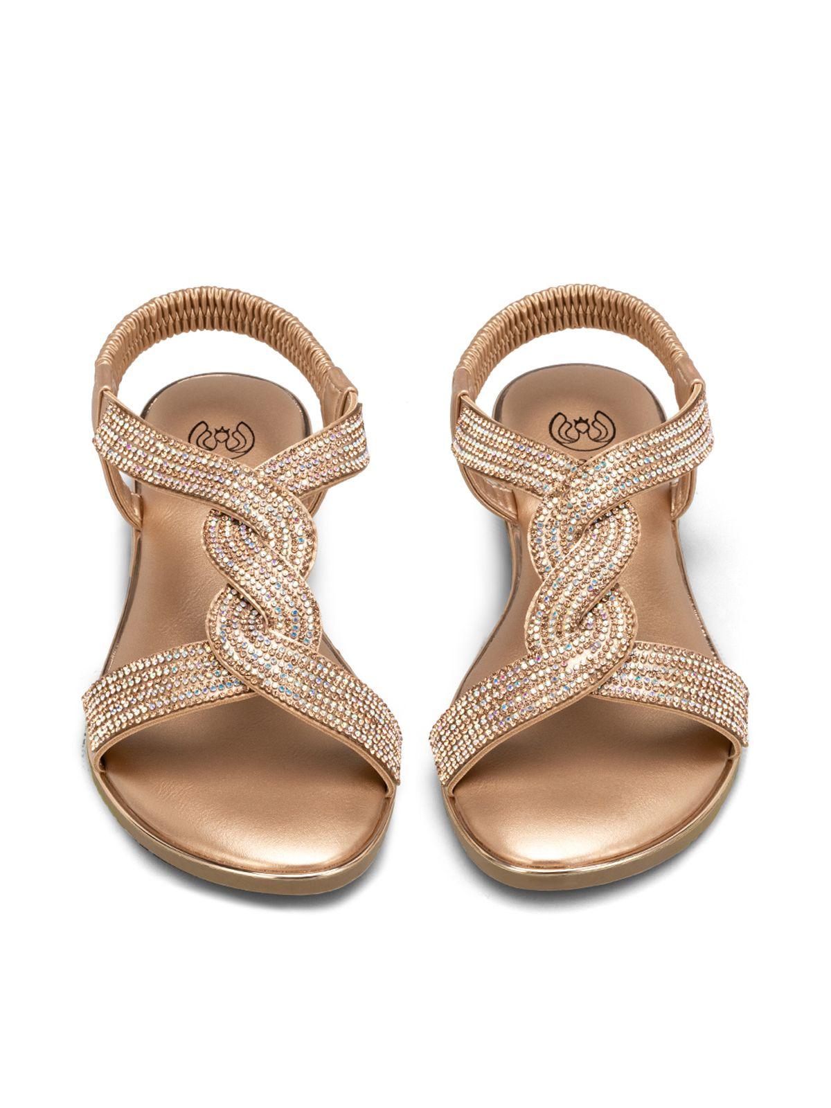 Sandalia Plana Champan Casual JS56 Weide-2