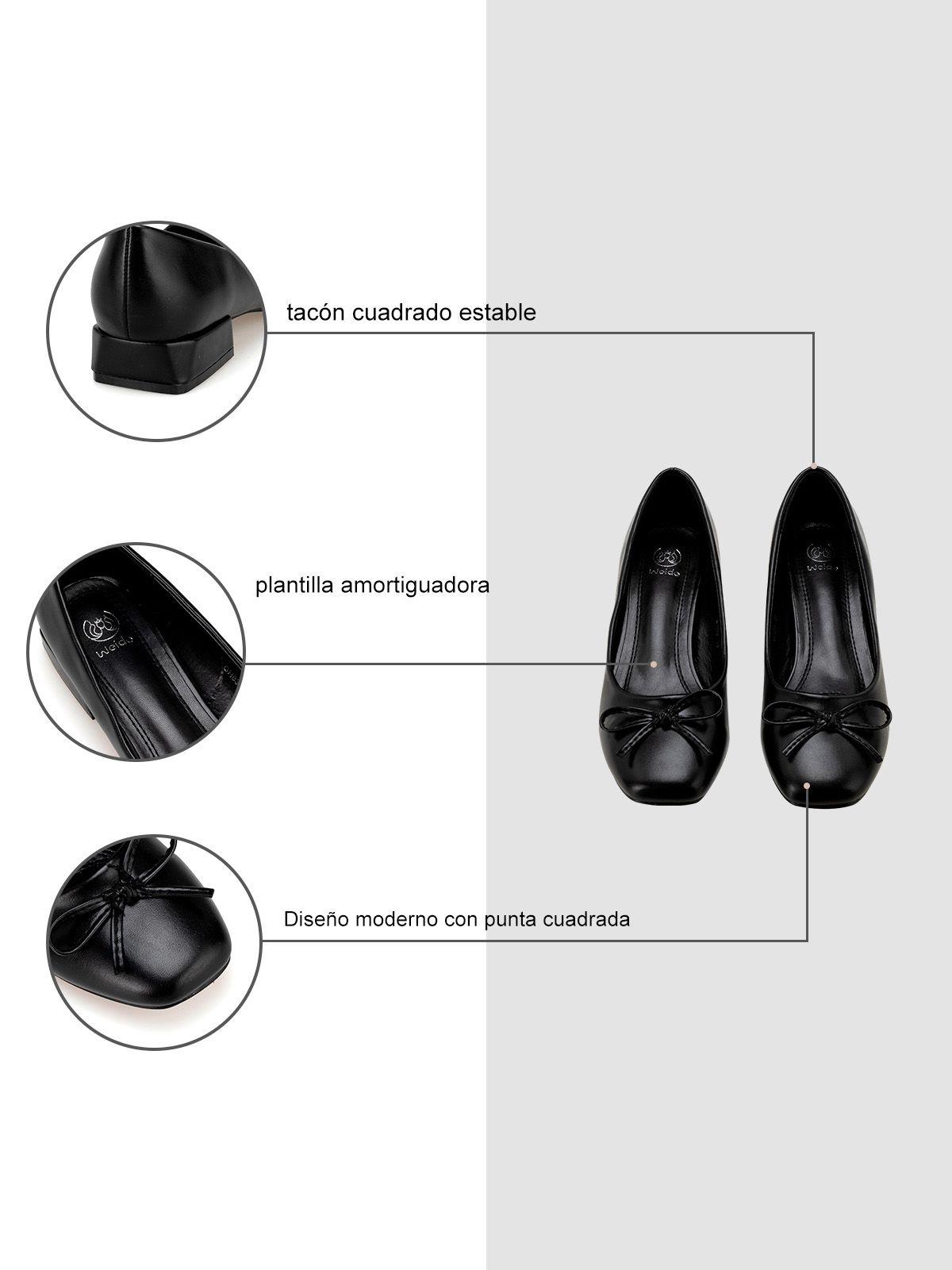 Zapato Taco Negro Casual GH83 Weide-4