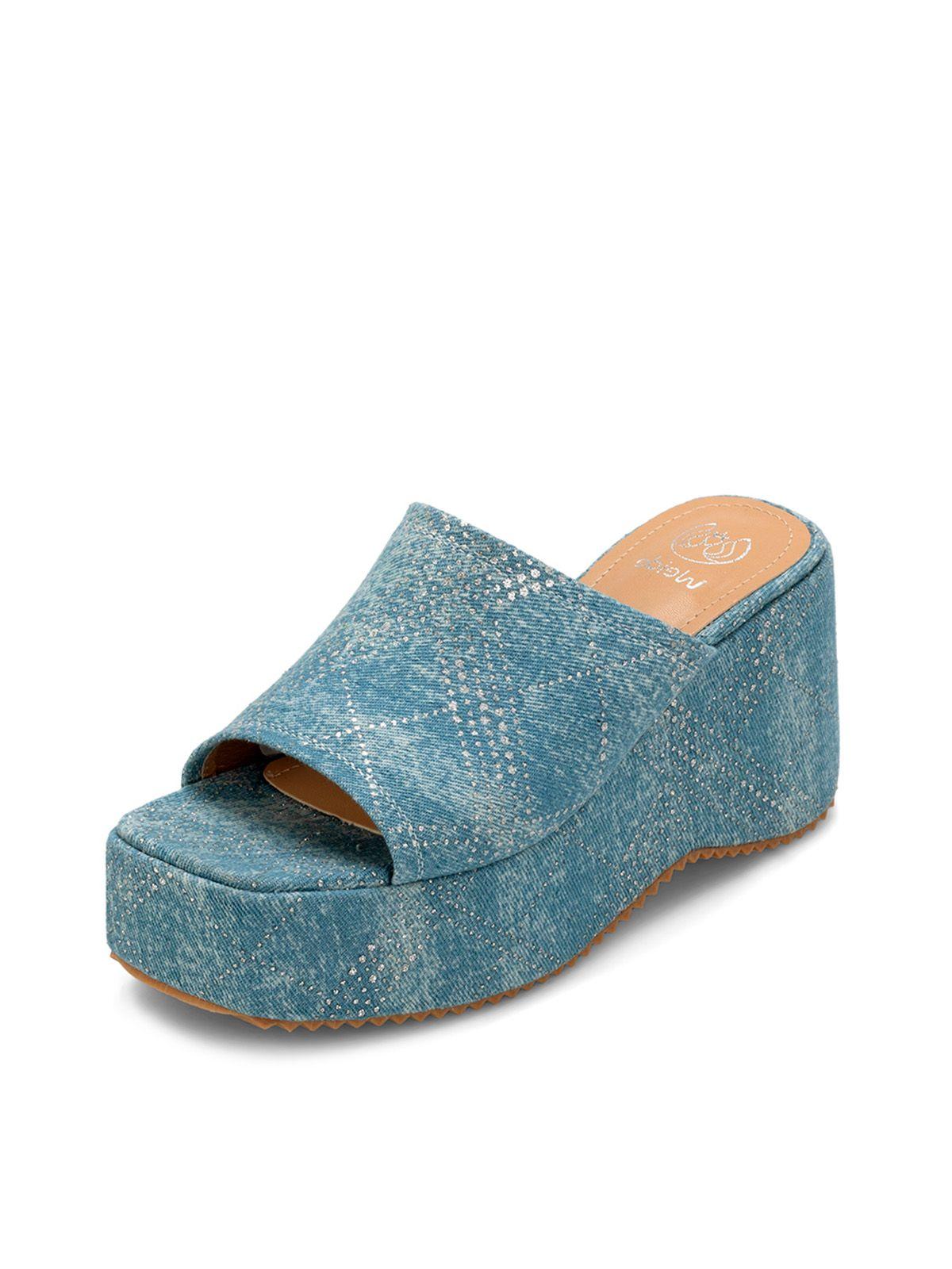 Sandalia Plataforma Celeste Casual LT103 Weide-0
