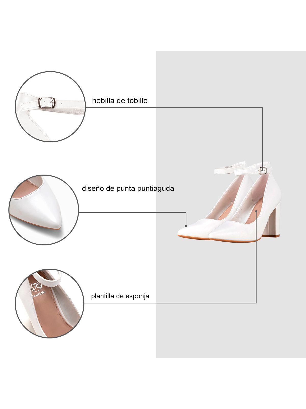 Zapato Taco Blanco Fiesta GH100 Weide-5