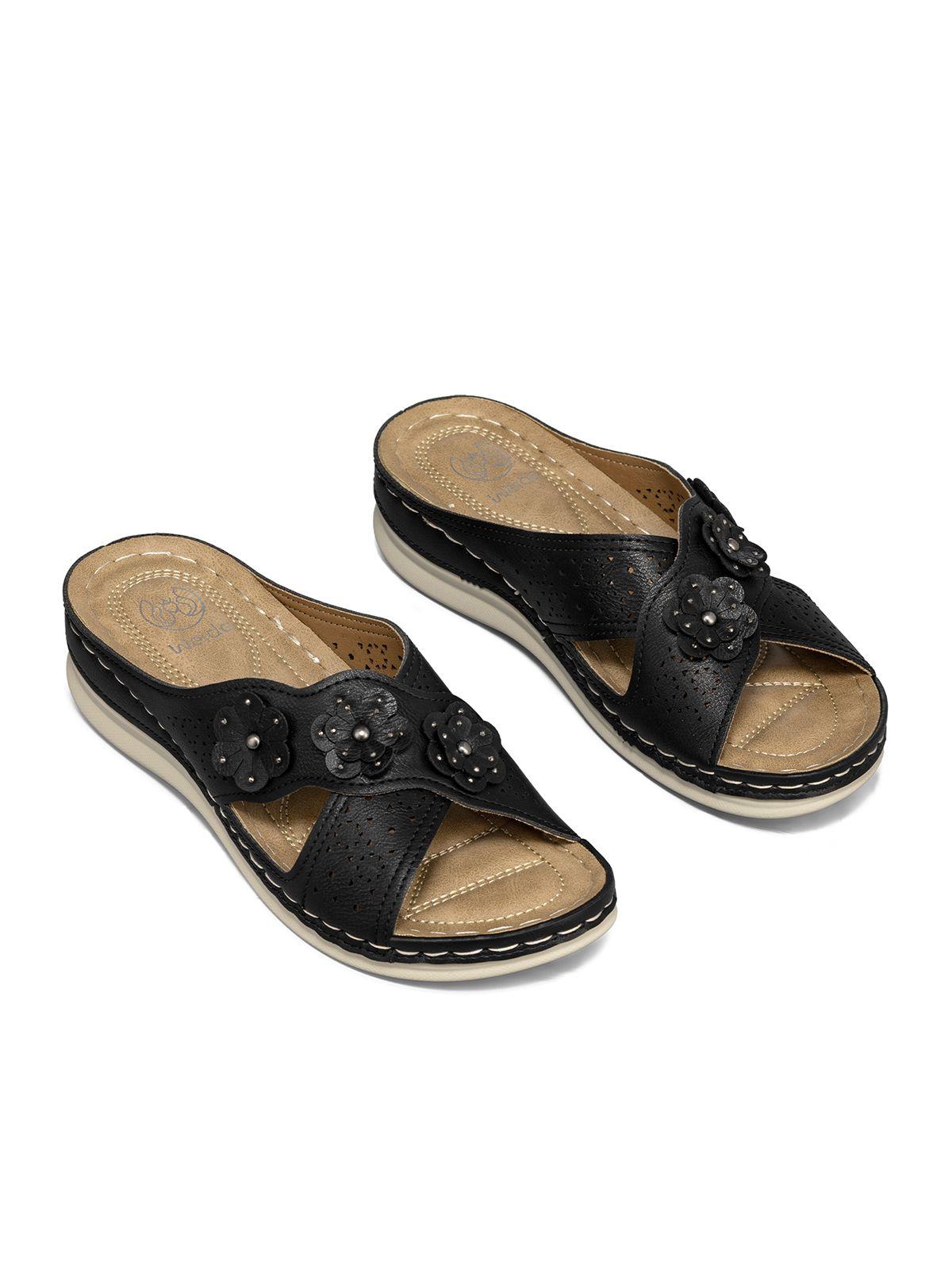 Sandalia Tipo Chala Confort Taco Cuña Mujer Weide YL056-2