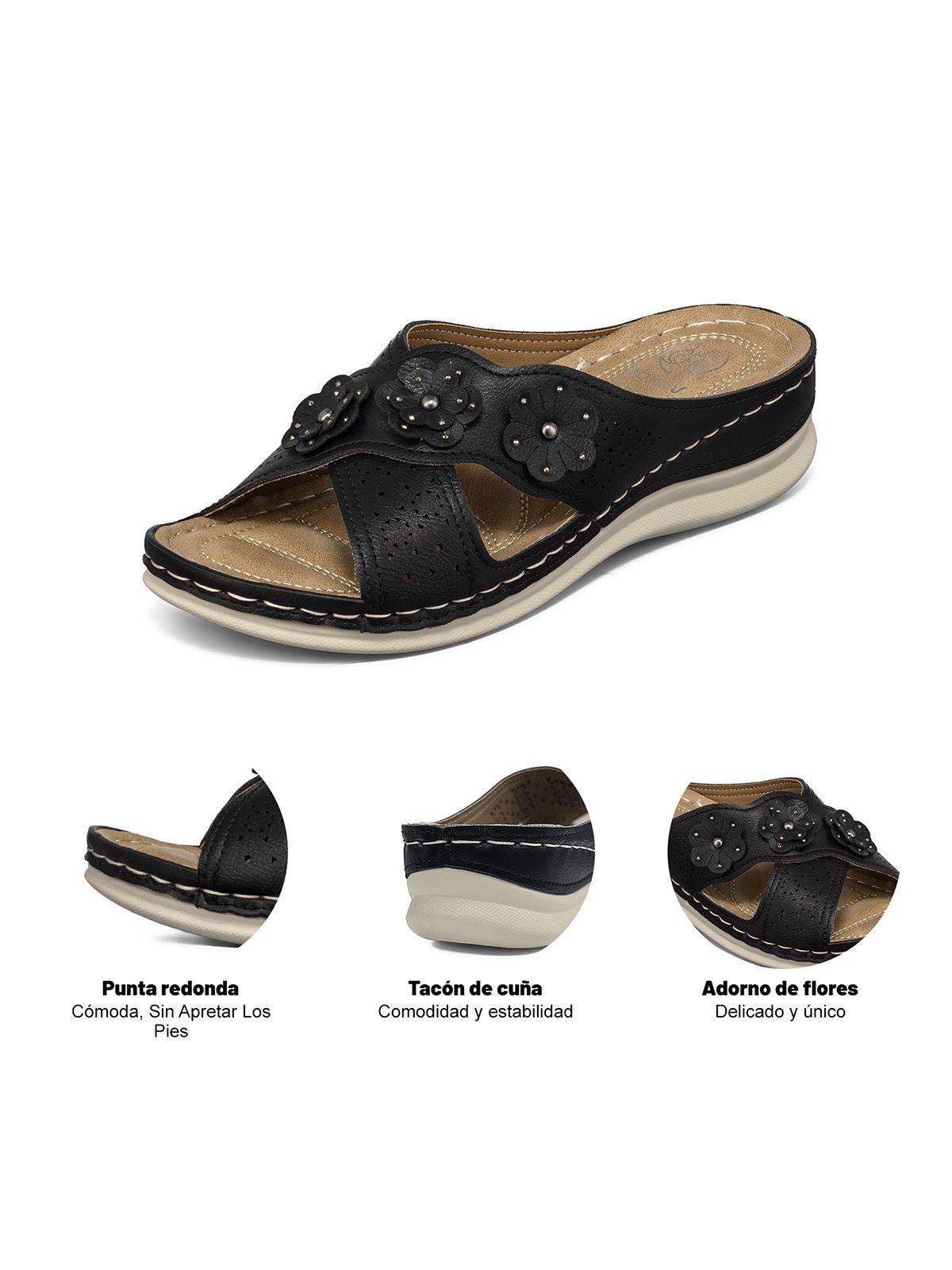 Sandalia Tipo Chala Confort Taco Cuña Mujer Weide YL056-6