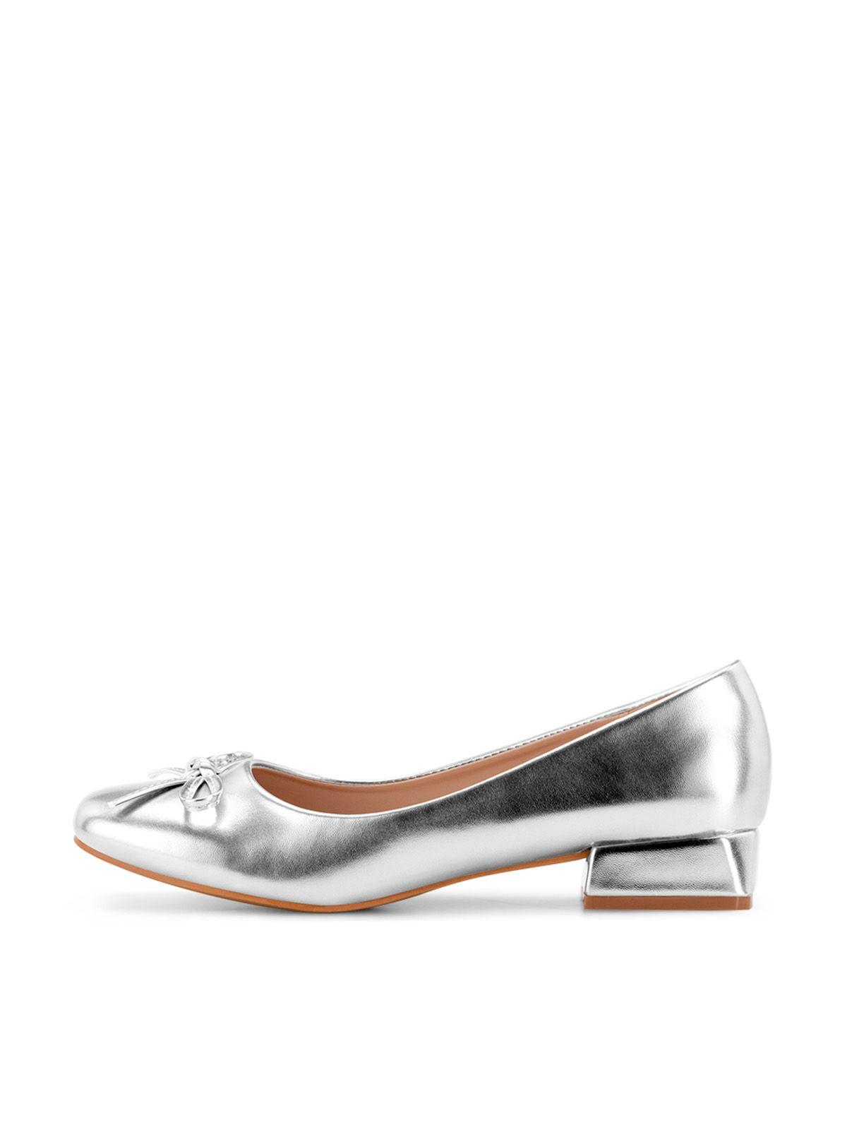 Zapato Taco Plateado Casual GH83 Weide-1
