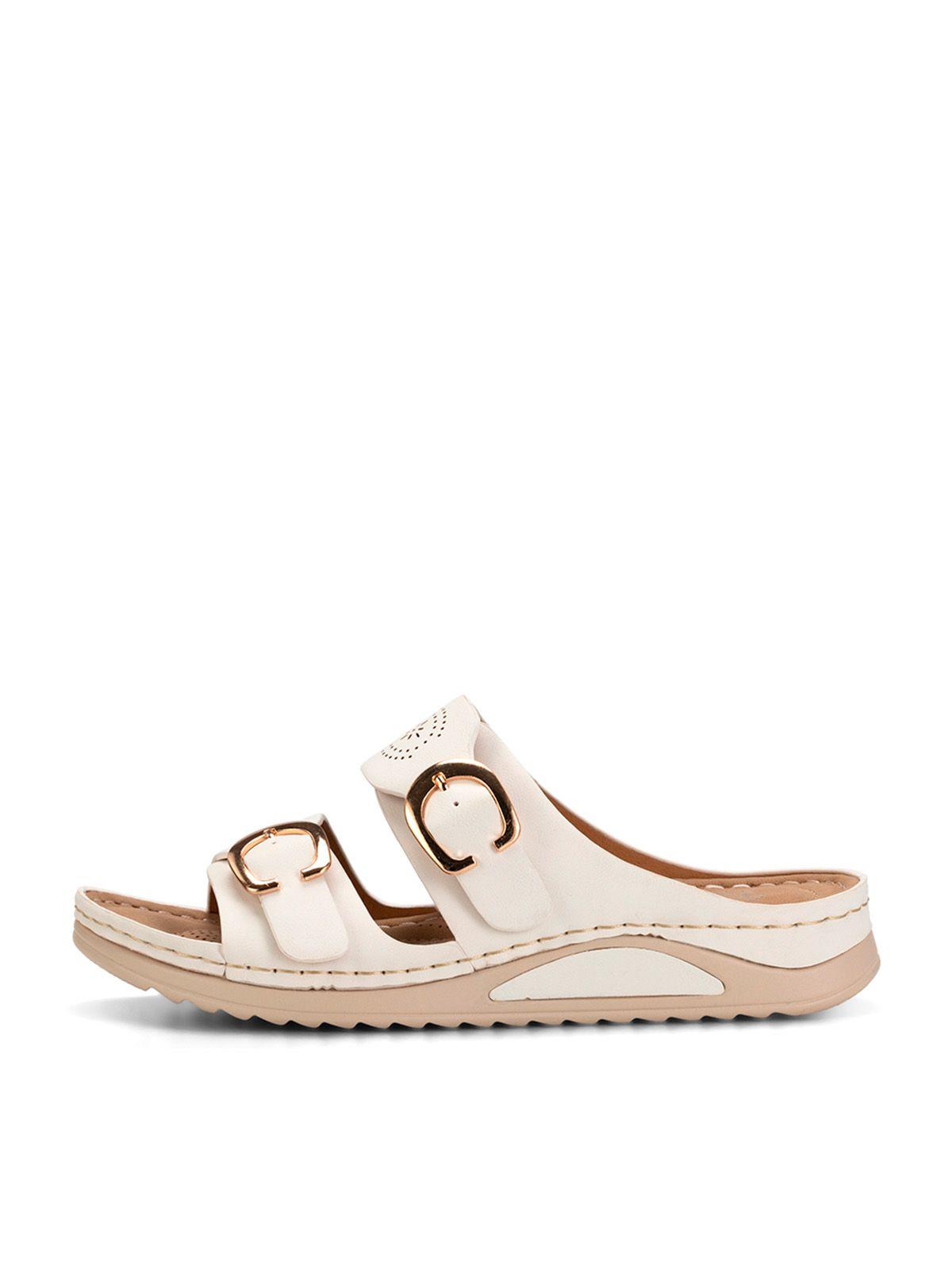 Sandalia Plana Blanco Casual JN31 Weide-1