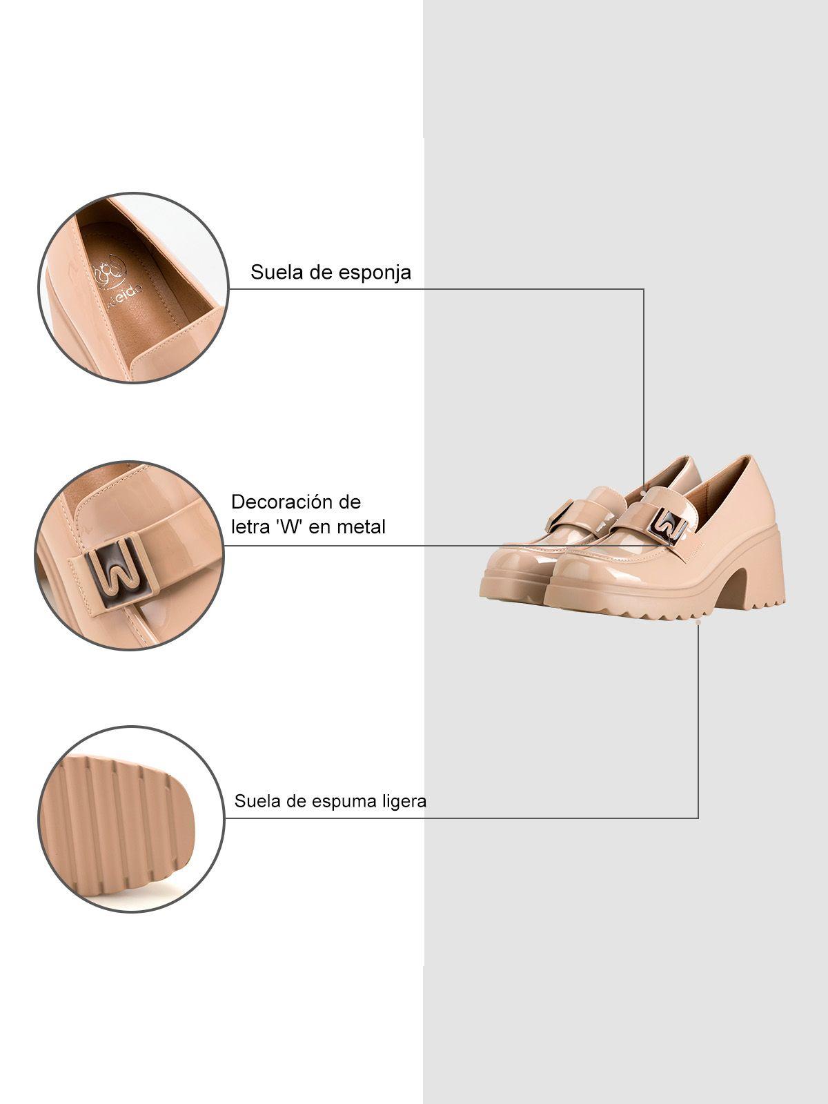 Mocasín Plataforma Caqui Casual JN25 Weide-5