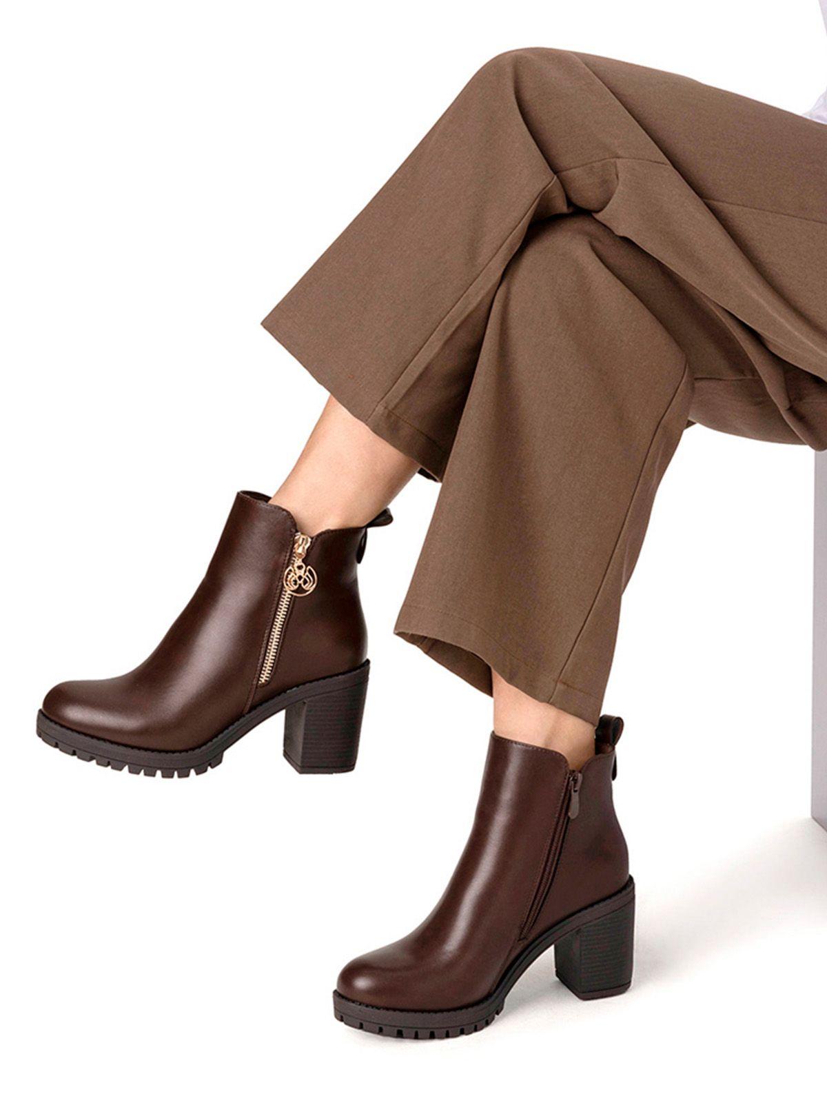 Botin Mujer Nahia Marron Weide-1