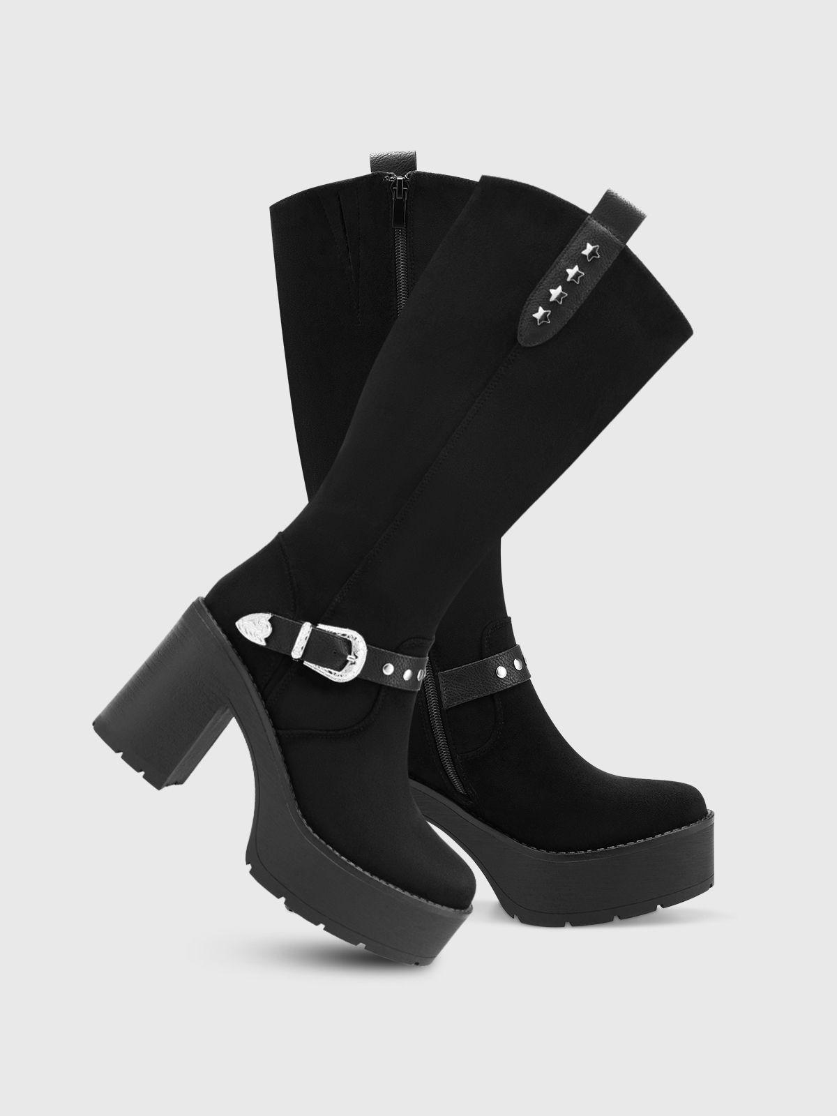 Bota Mujer Paula Negro Weide-4