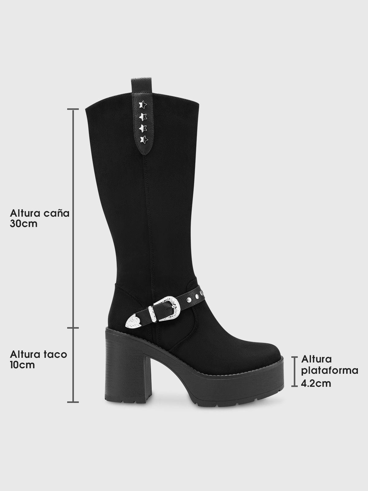 Bota Mujer Paula Negro Weide-5