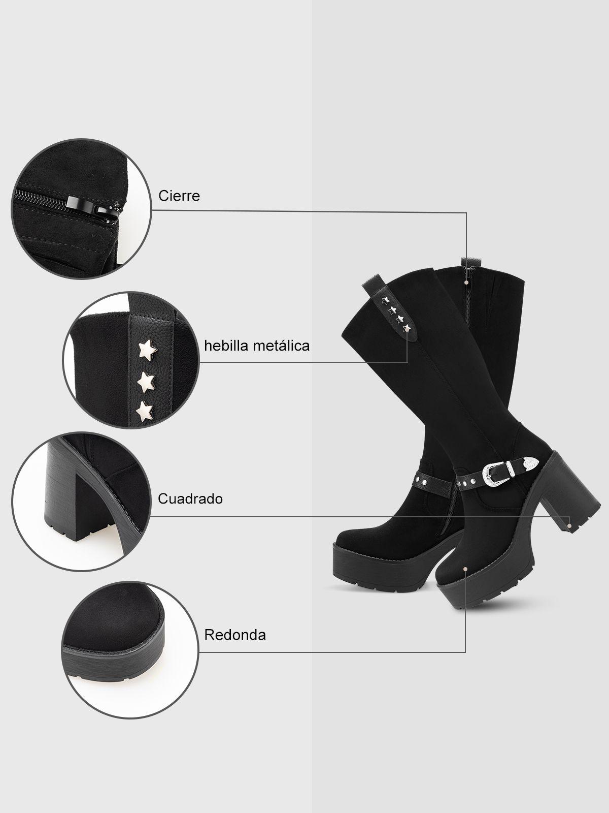 Bota Mujer Paula Negro Weide-6