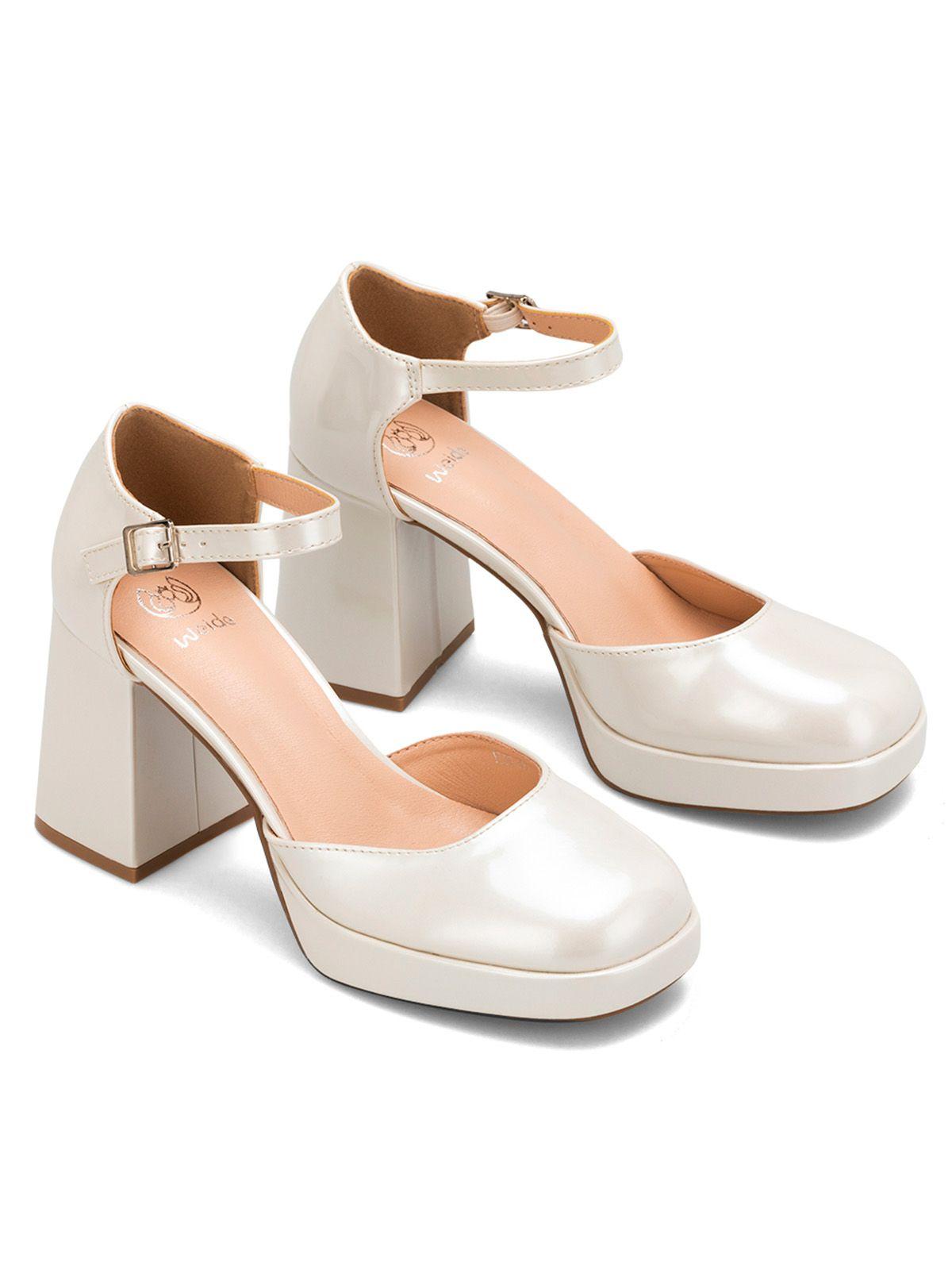 Zapatos Taco Mujer Amalia Beige Weide-2