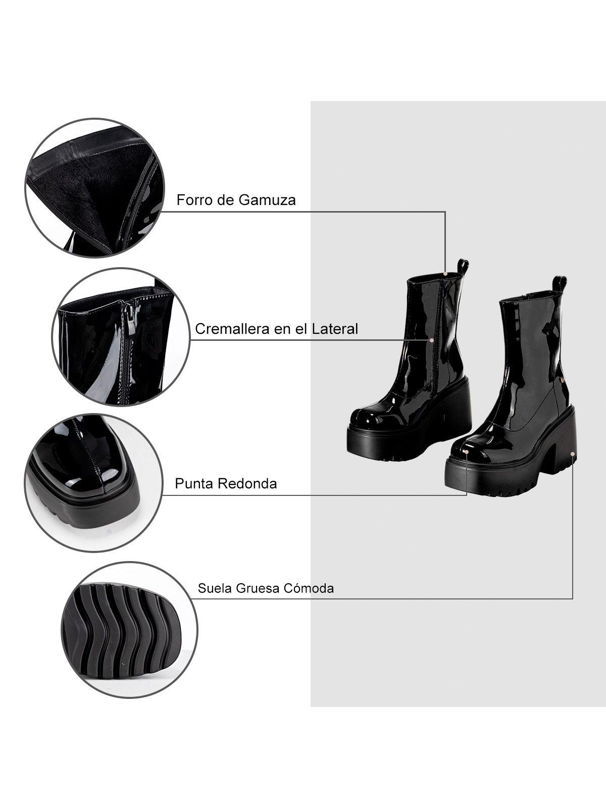Botin Negro Casual Mujer Weide CZY589-6