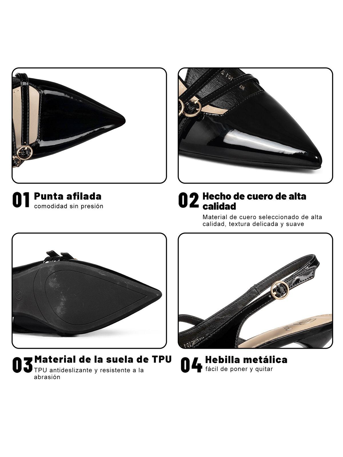 Zapato Talón Descubierto Formal Mujer Weide GHE101-7