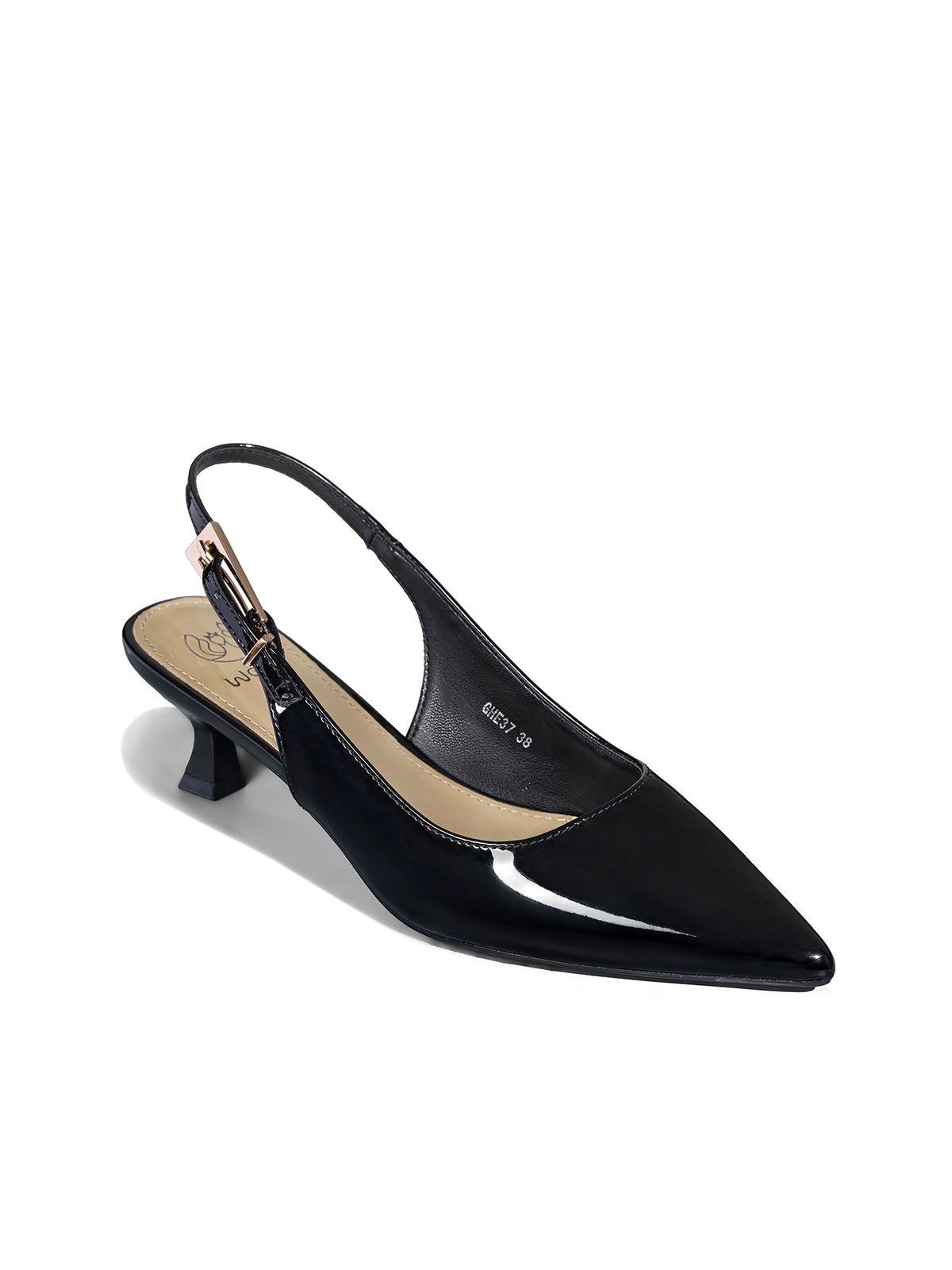 Zapato Taco Talón Abierto Simil Charol Mujer Weide GHE37-6