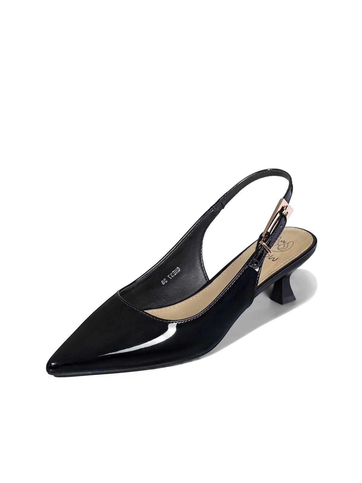 Zapato Taco Talón Abierto Simil Charol Mujer Weide GHE37-0