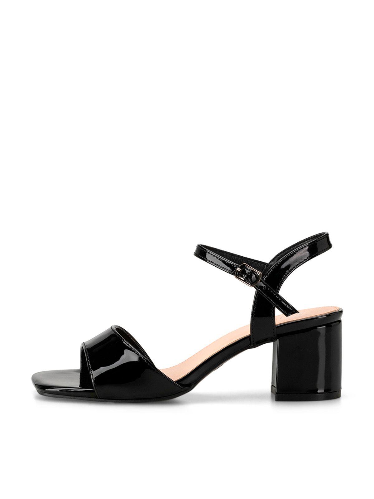 Sandalia Casual Taco Negra Mujer Weide GH79-2