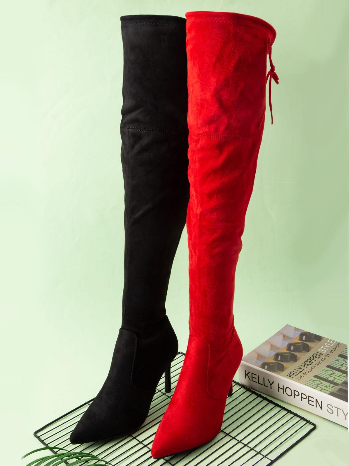 Bota Sherisse Rojo Weide-2