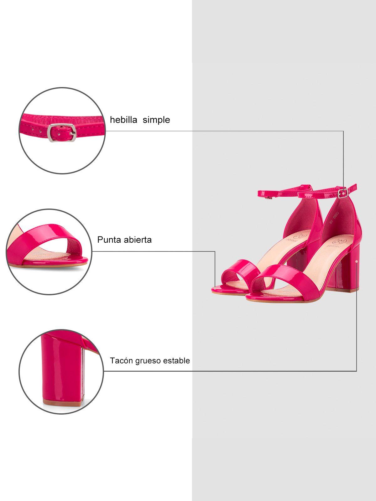 Sandalia Casual Taco Alto Durazno Mujer Weide GH80-4