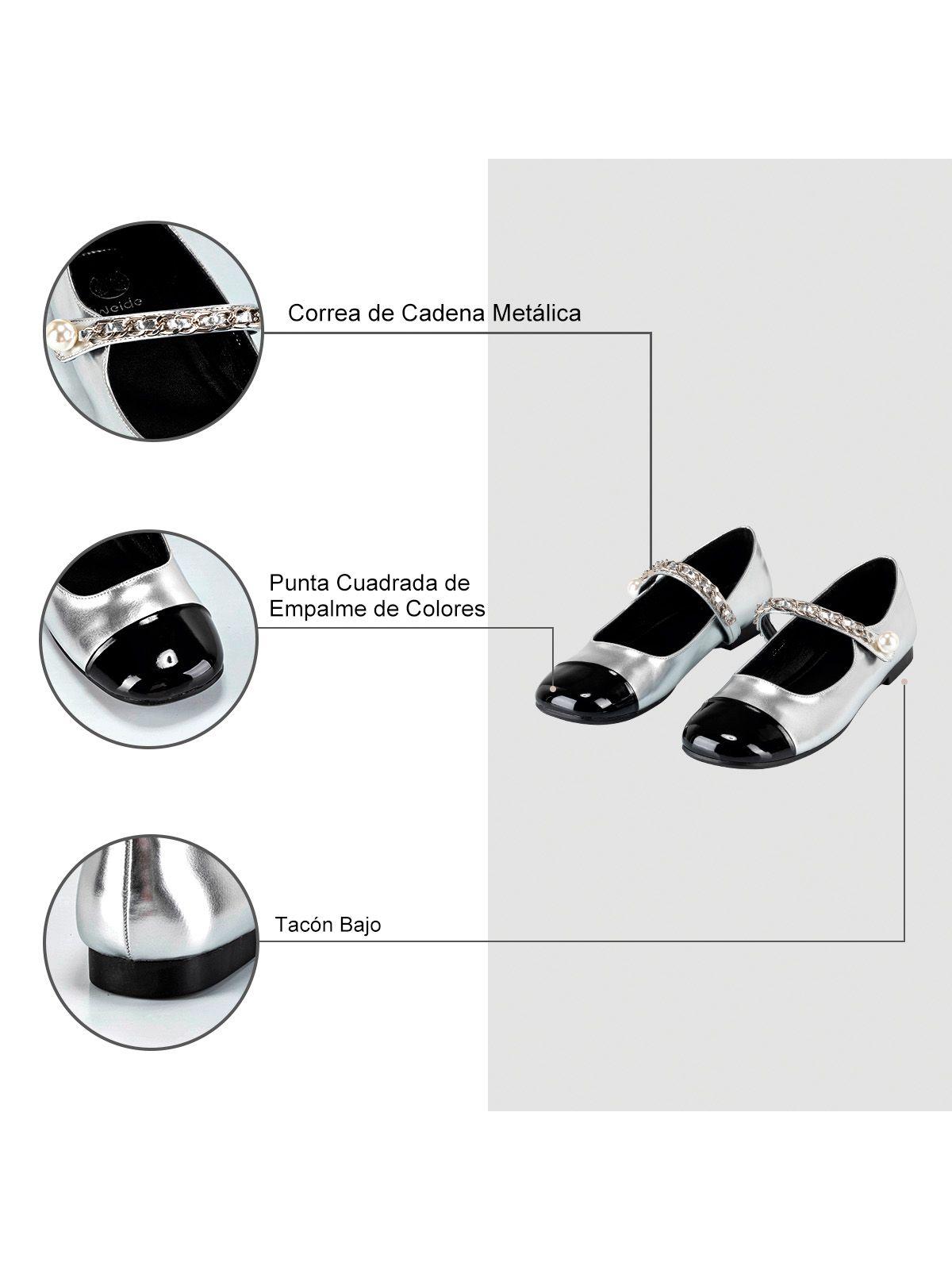 Zapatos Taco Plateado Formal Mujer Weide YL68-7